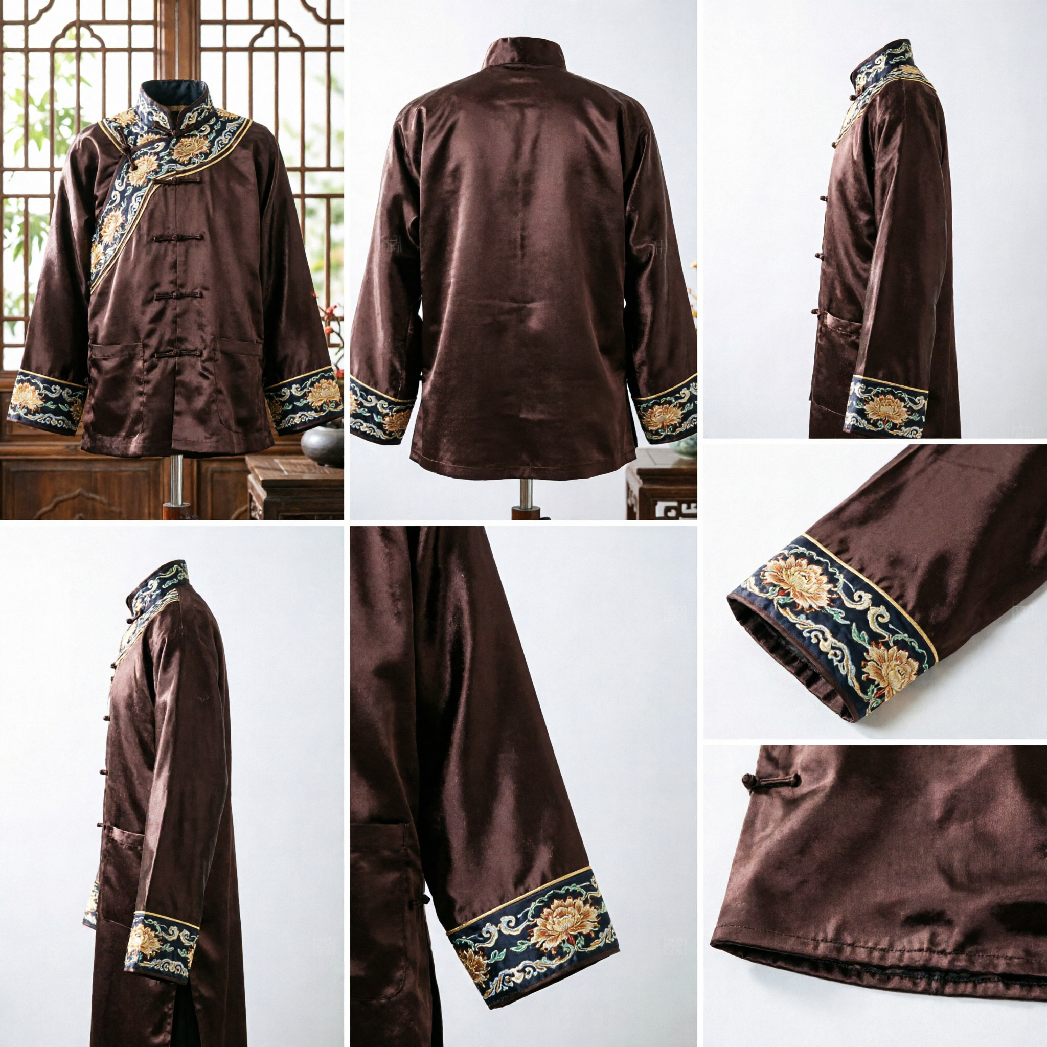 Classic Brown Quilted Buddhist Monk Shoes for Tai Chi Kung Fu Meditation and Casual Daily Wear