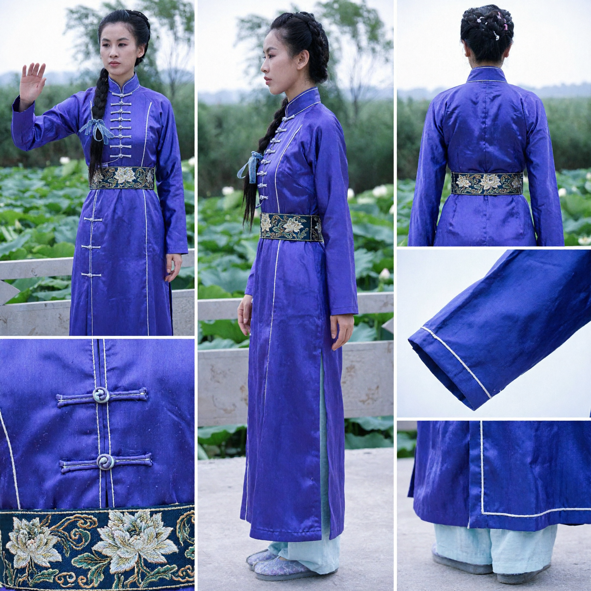 Women's Purple Traditional Chinese Kung Fu Uniform Tai Chi Wushu Martial Arts Performance Costume Set