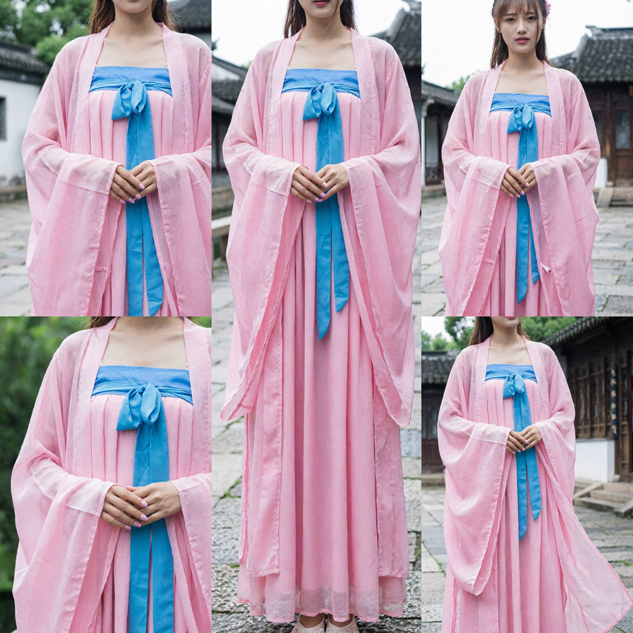 Elegant Pink Traditional Chinese Hanfu Costume Ancient Tang Dynasty Style Robe for Women Cosplay and Festivals