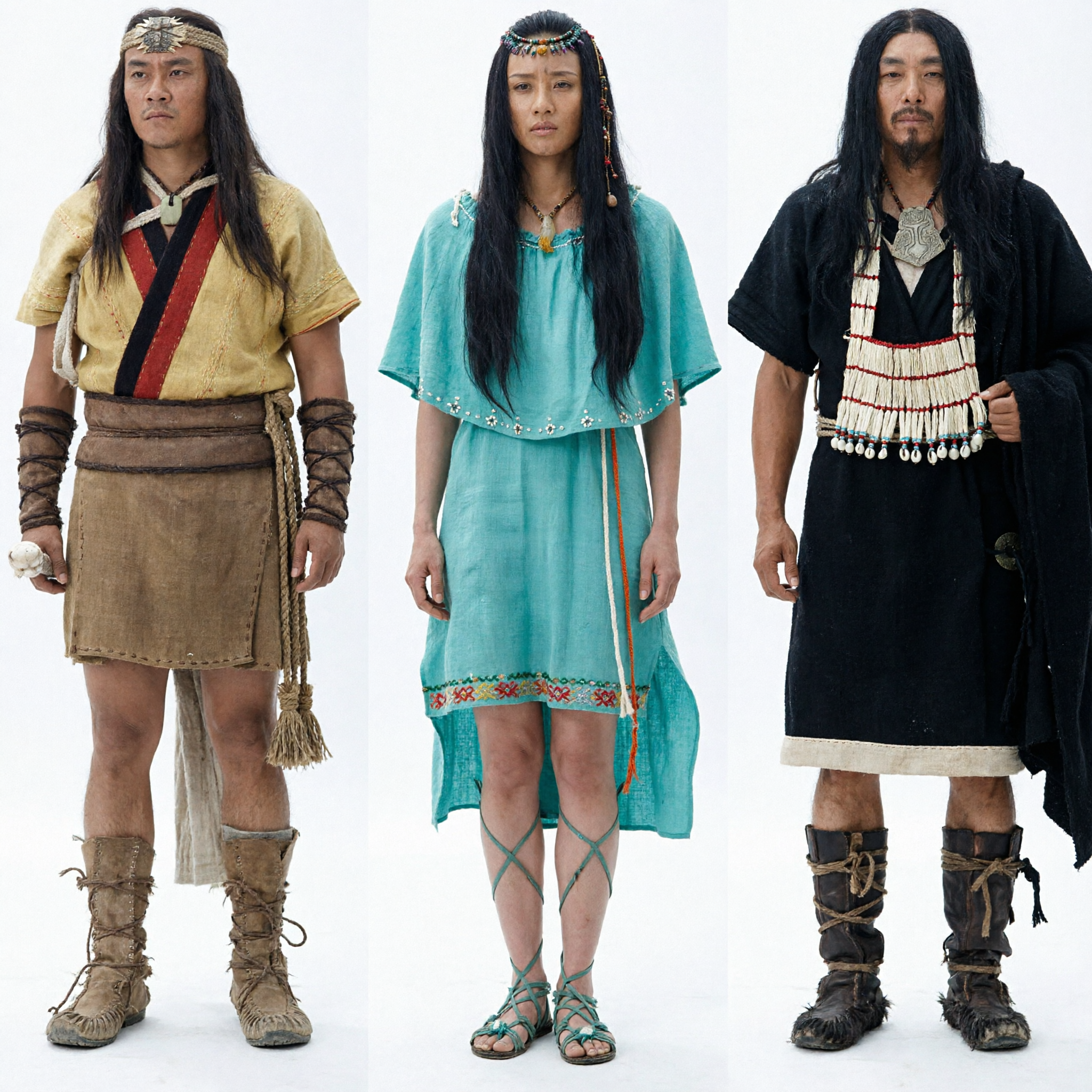 Ancient Chinese Nomadic Tribe Warrior Costume Set Historical Drama Cosplay Outfit for Men and Women