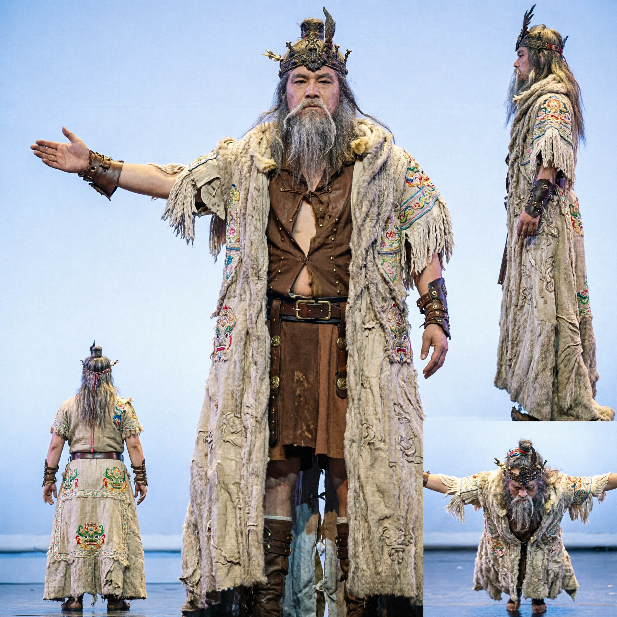Ancient Chinese Mythical King Costume Men Traditional Opera Robe for Stage Performance and Cultural Dance