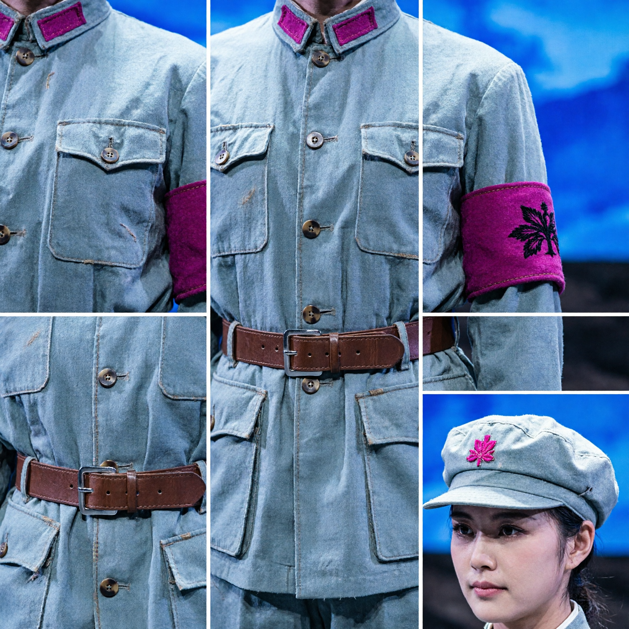 Women's Chinese Revolutionary Ballet Costume Red Detachment of Women Military Uniform Stage Dance Wear