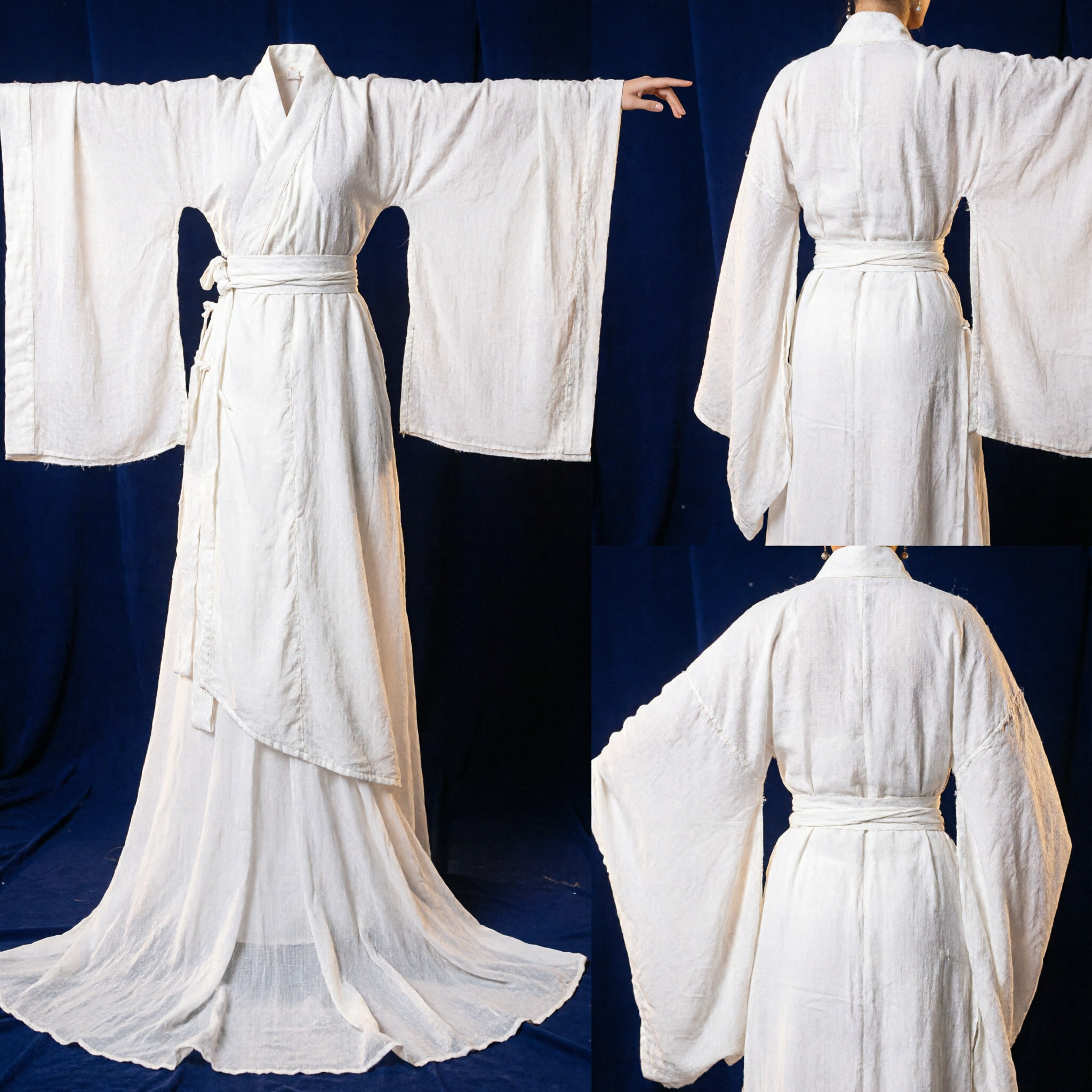 Elegant White Traditional Chinese Hanfu Dance Costume Ancient Fairy Dress for Women Stage Performance