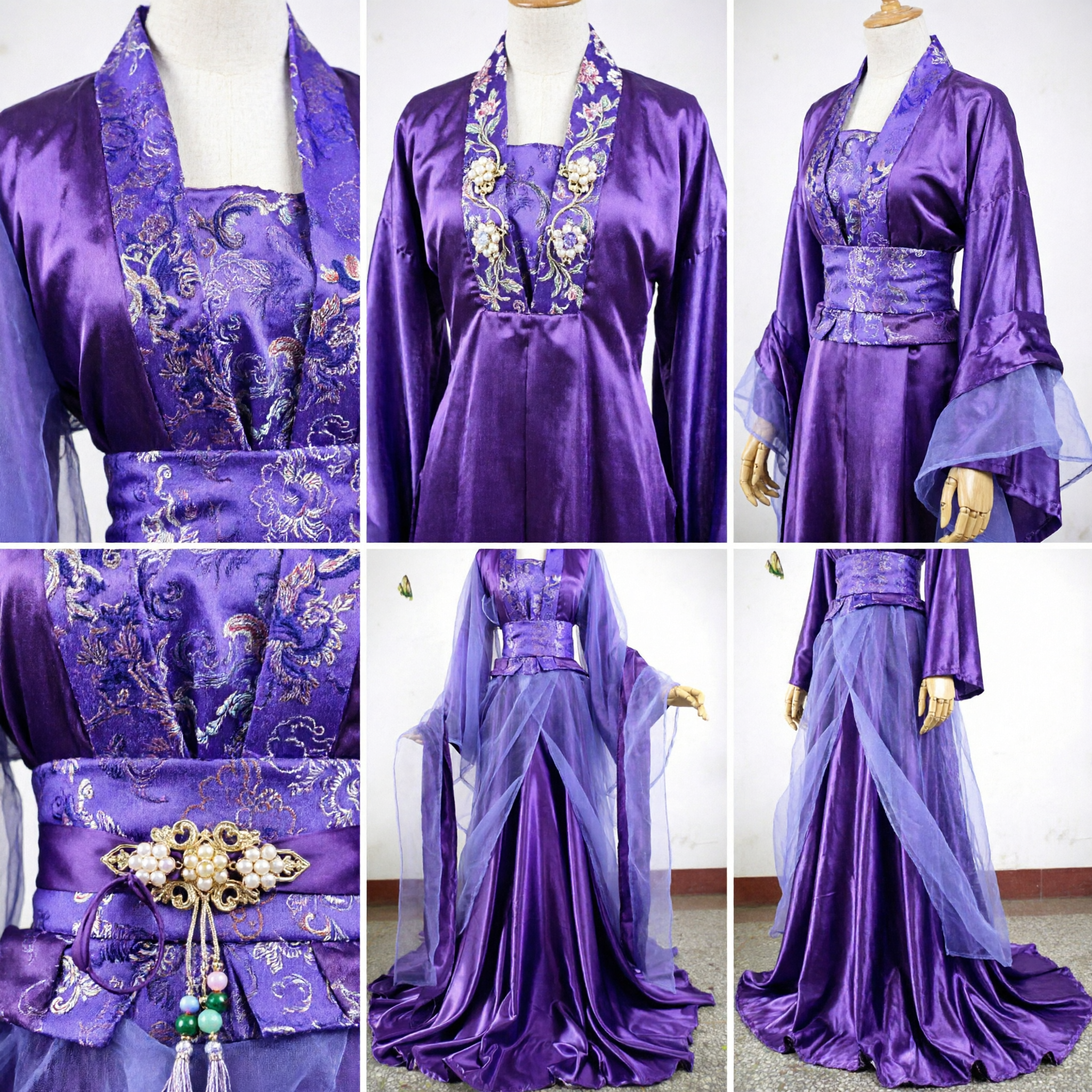 Purple Traditional Chinese Hanfu Dress Ancient Fairy Costume for Women Cosplay Stage Performance