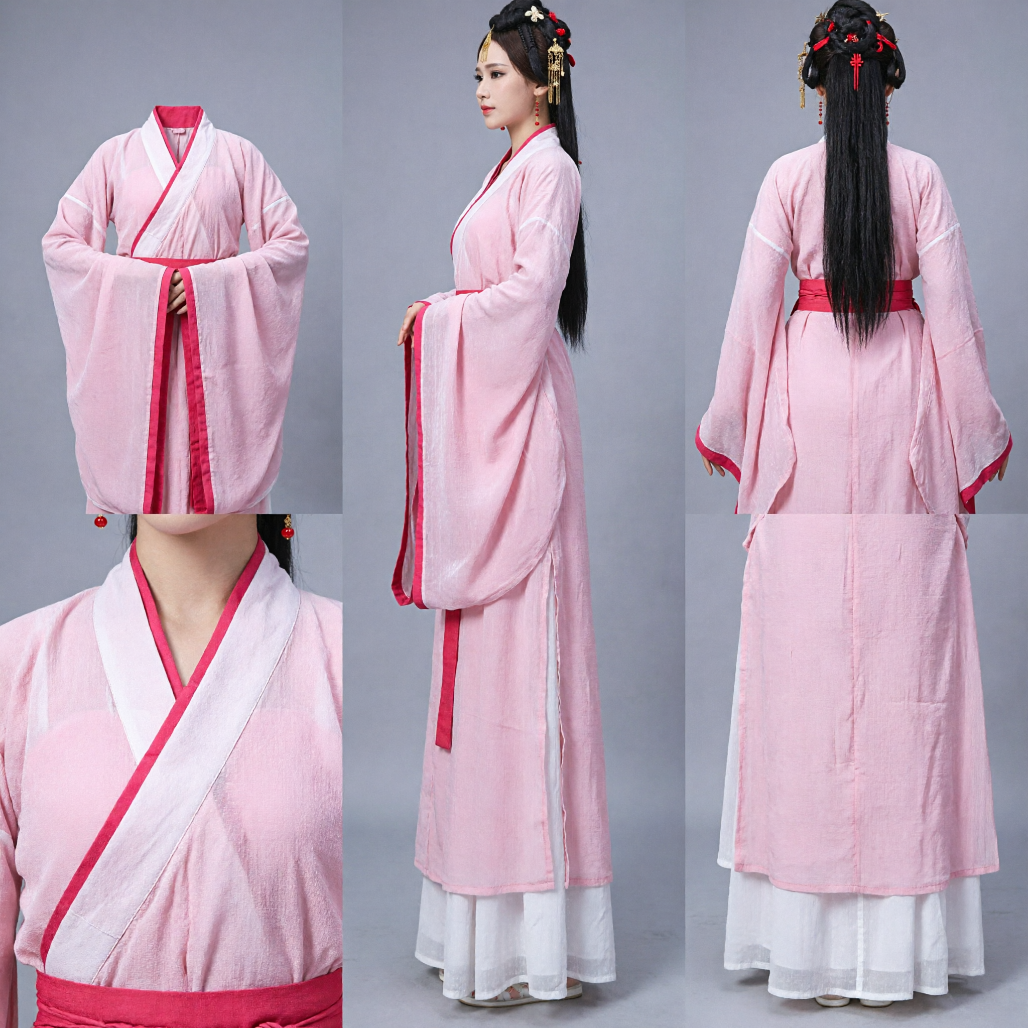 Traditional Chinese Hanfu Costume Pink Palace Lady Robe Ancient Dynasty Dress for Women Cosplay
