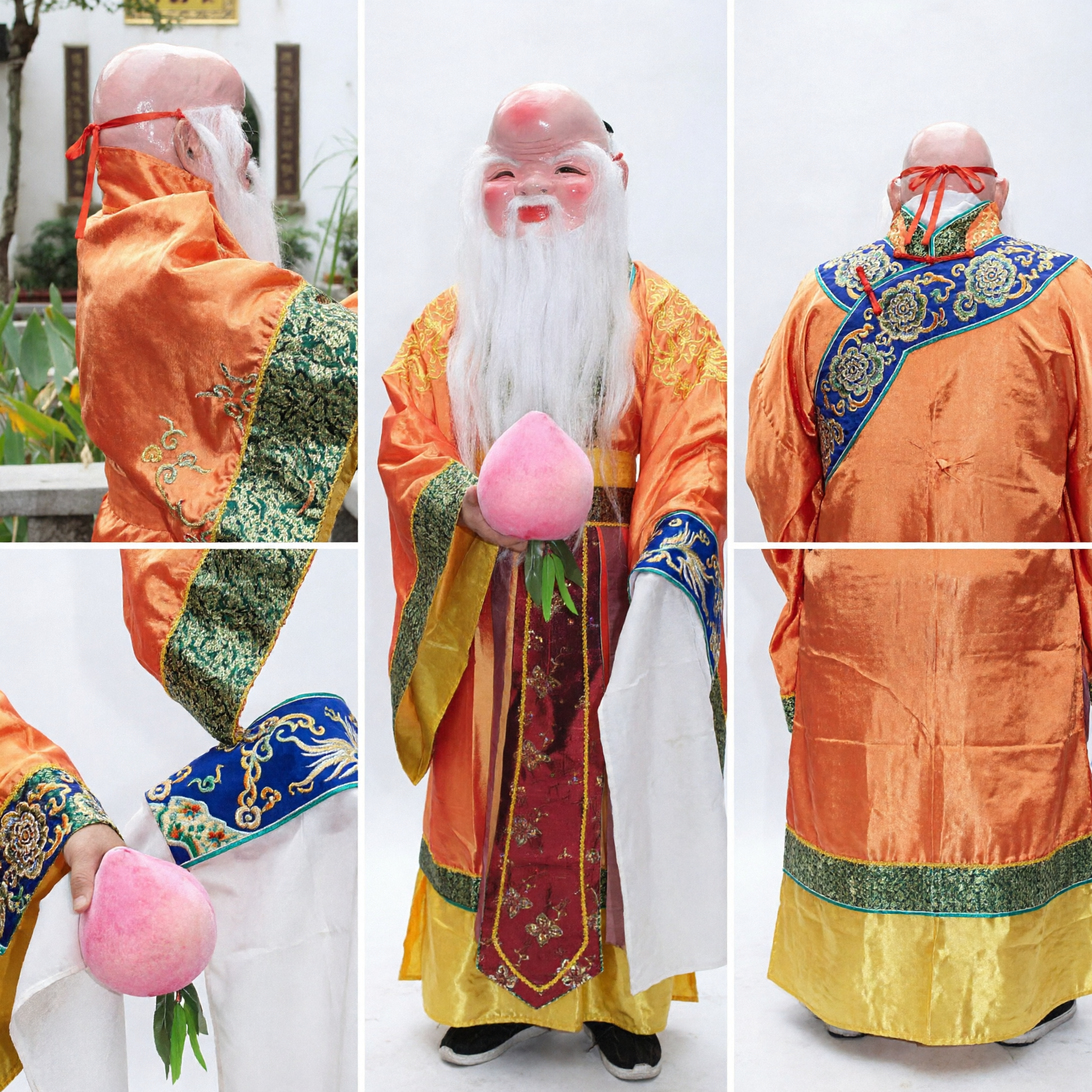 Adult Traditional Chinese God of Longevity Shou Xing Mascot Costume for Festival Parades and Performances