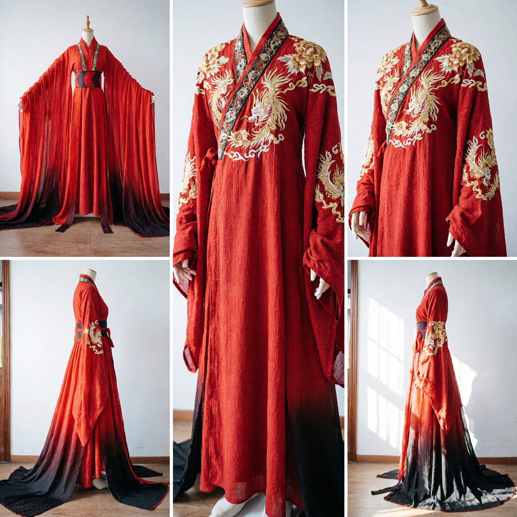 Elegant Red Chinese Hanfu Traditional Ancient Costume for Women Historical Cosplay and Wedding Performance