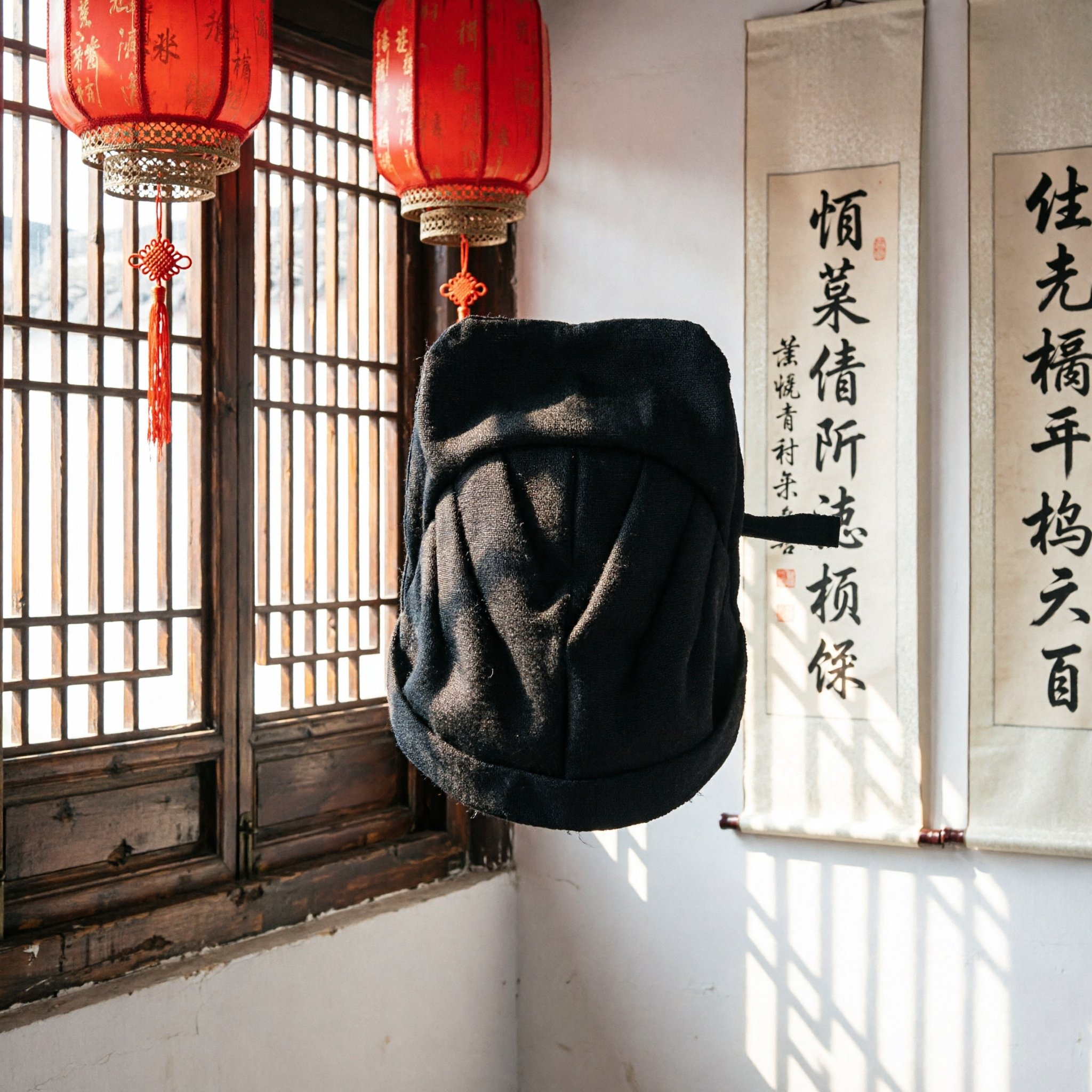 Traditional Chinese Black Scholar Hat Ancient Official Cap Men's Historical Costume Accessory for Cosplay