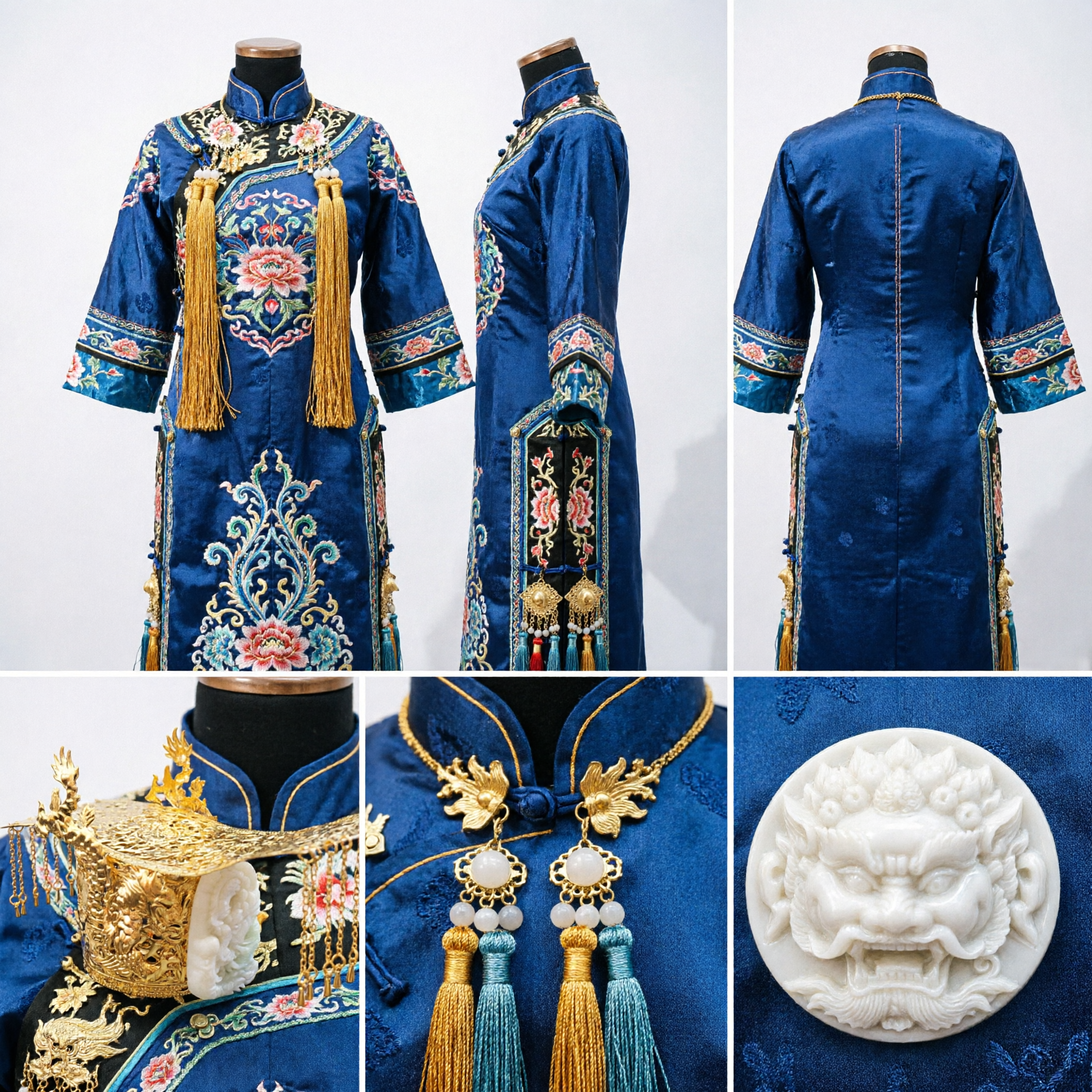 Traditional Chinese Gold Phoenix Crown Filigree Hanfu Headpiece Ancient Imperial Wedding Hair Jewelry for Women