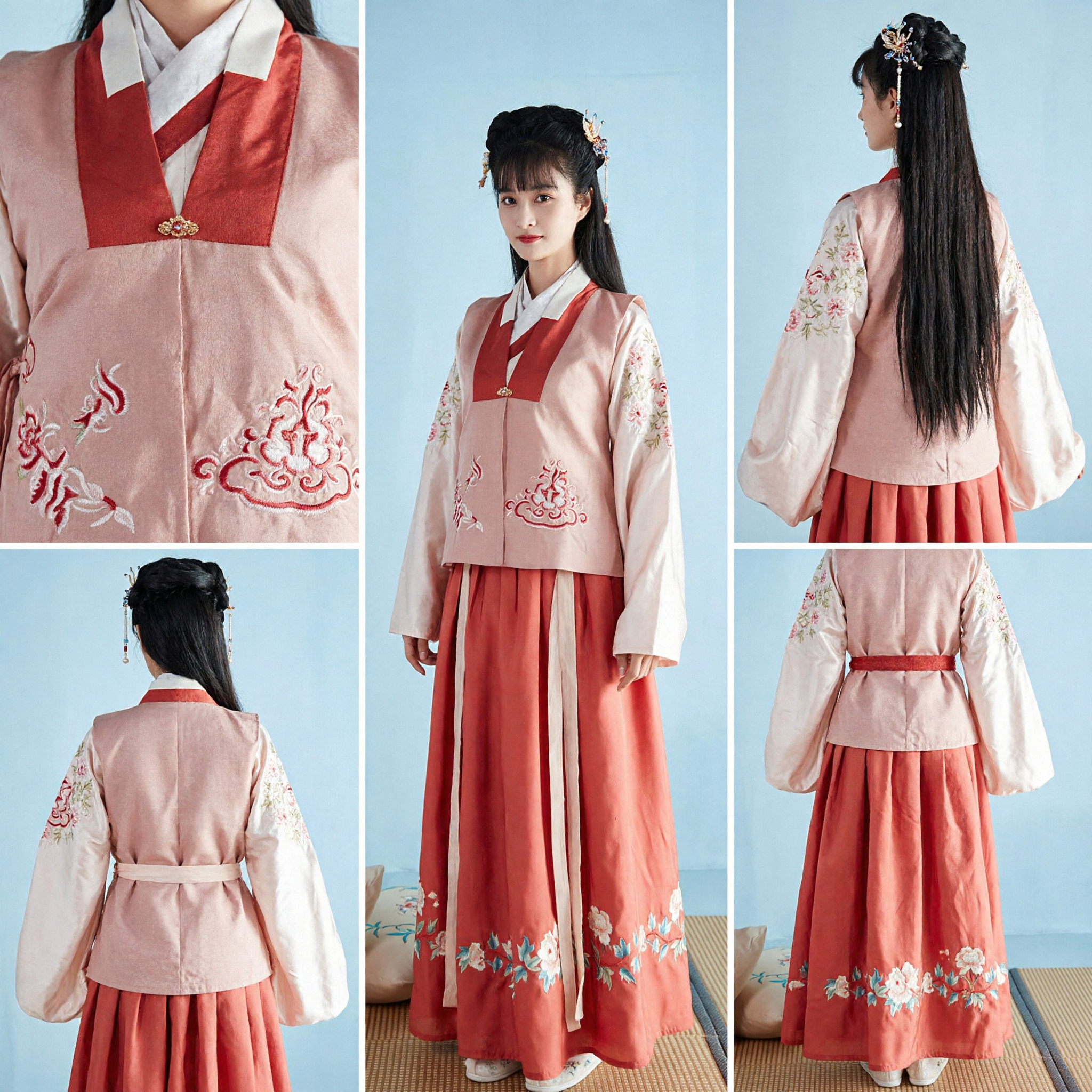 Traditional Chinese Hanfu for Women Ming Dynasty Style Embroidered Ruqun Set Ancient Costume for Daily Wear