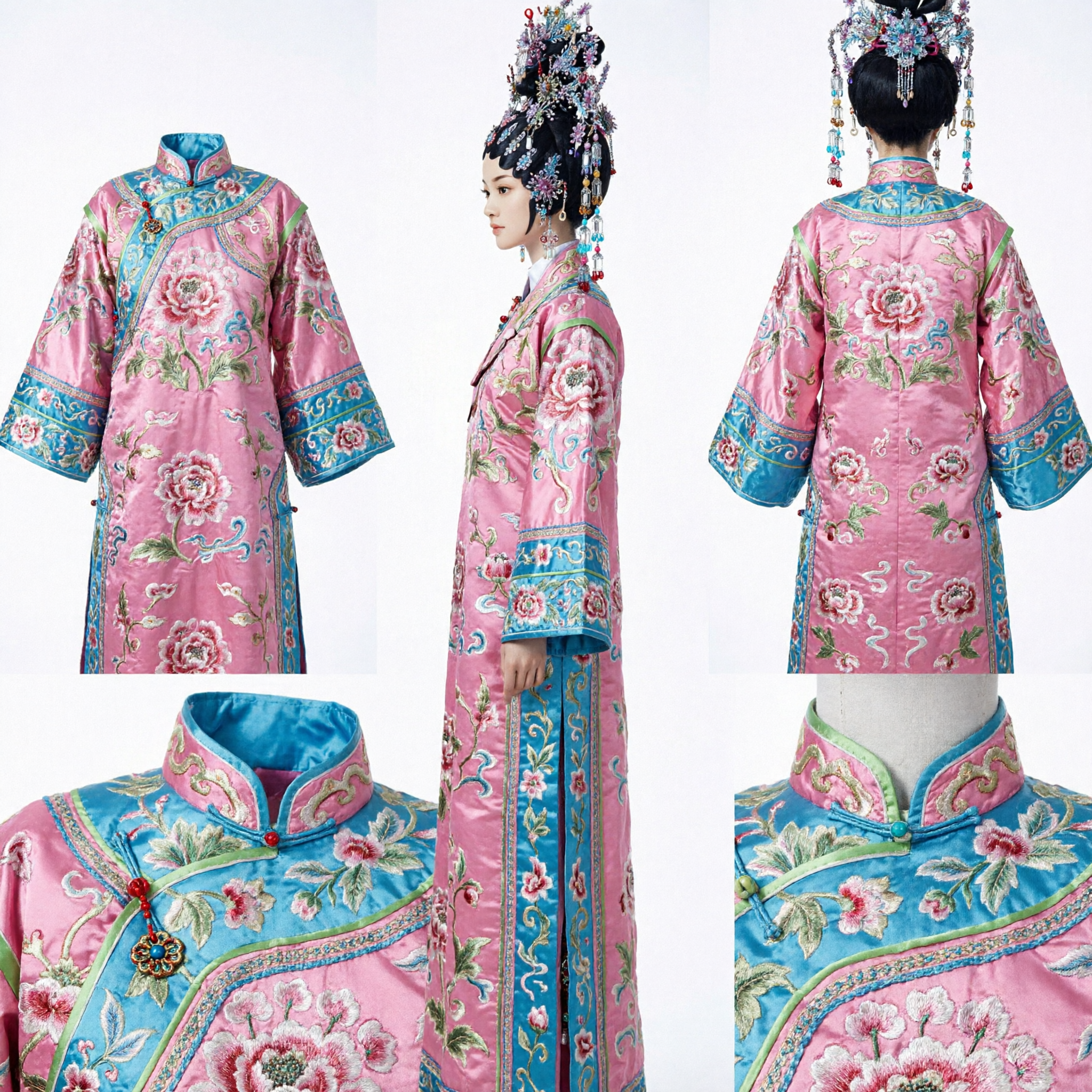 Chinese Traditional Peking Opera Phoenix Crown Headdress Ancient Hanfu Wedding Hair Jewelry Set for Women