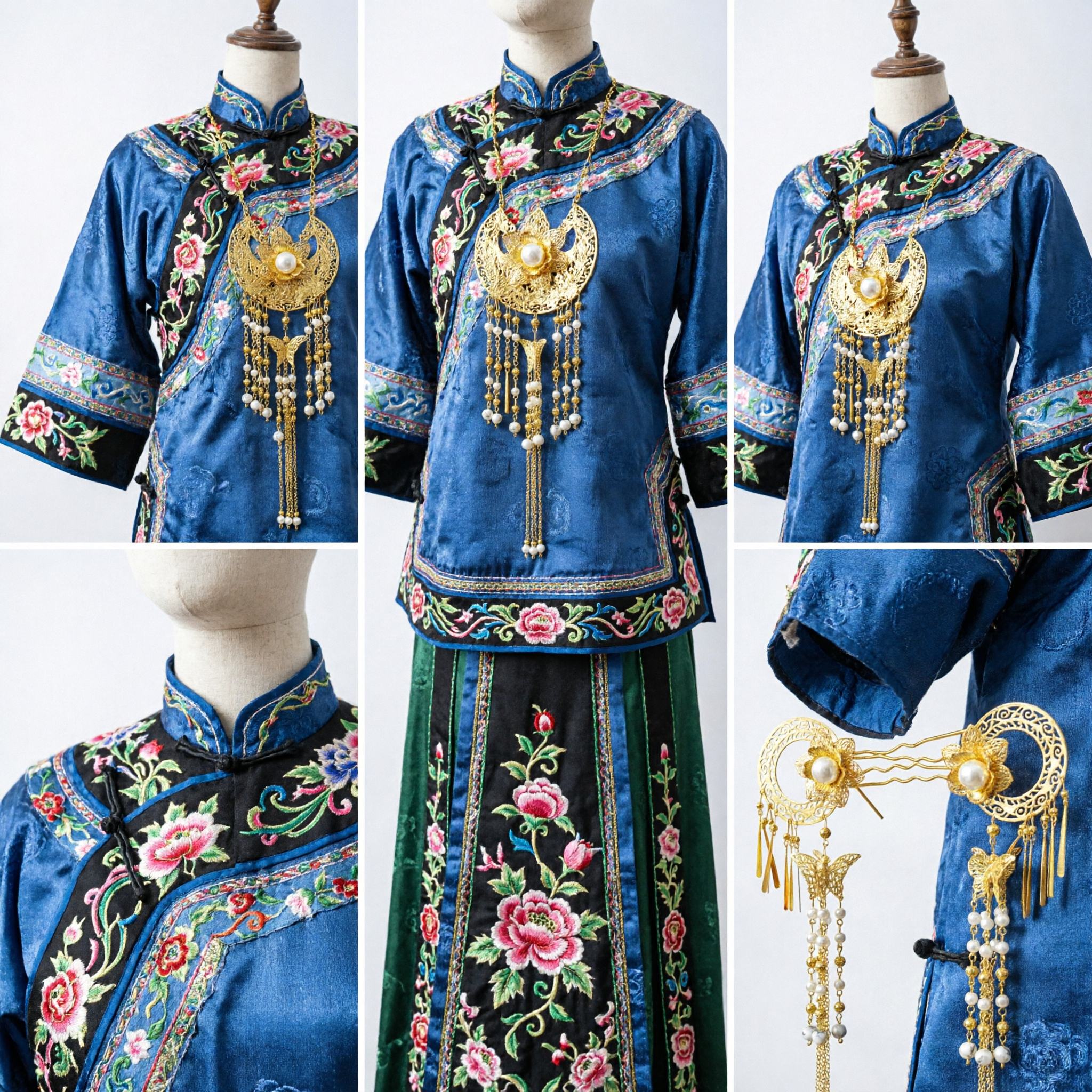 Elegant Gold Filigree Butterfly Hairpin with Pearl Tassels Traditional Chinese Hanfu Bridal Headpiece Jewelry