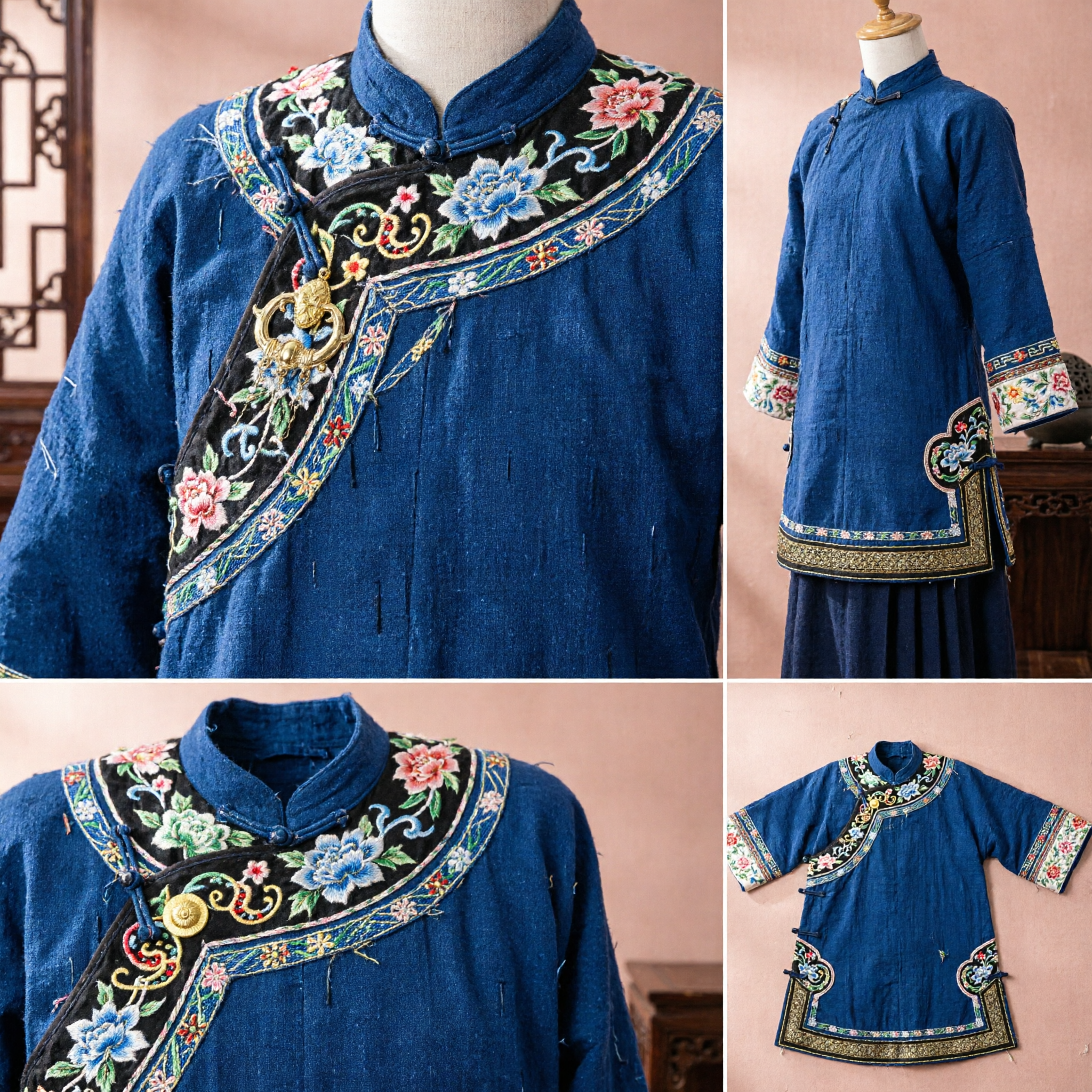 Ancient Chinese Palace Style Gold Flower Tassel Hairpins Traditional Hanfu Headwear Jewelry for Women Bridal