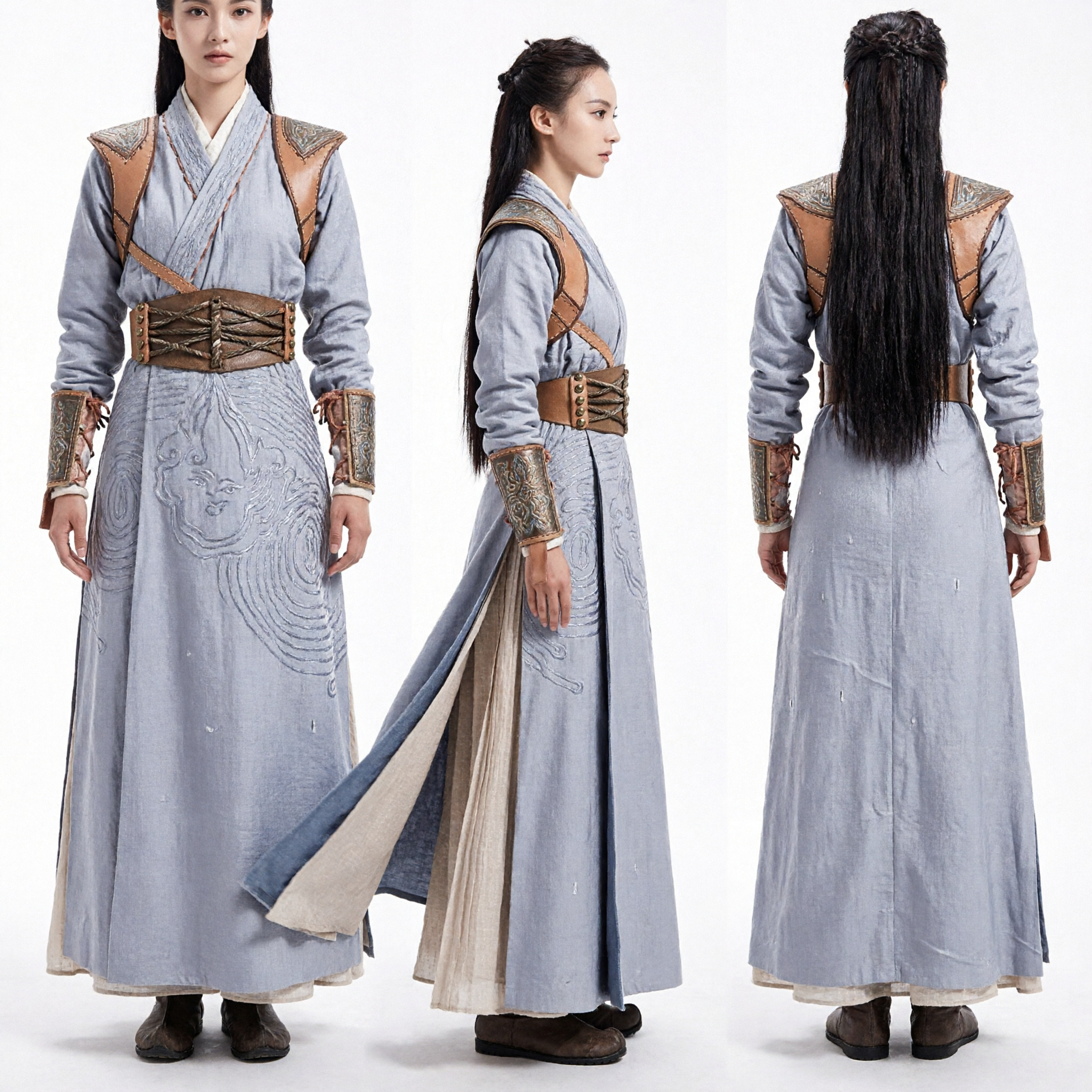 Ancient Chinese Wuxia Swordswoman Costume Traditional Knight Errant Hanfu Dress for Women Cosplay Performance