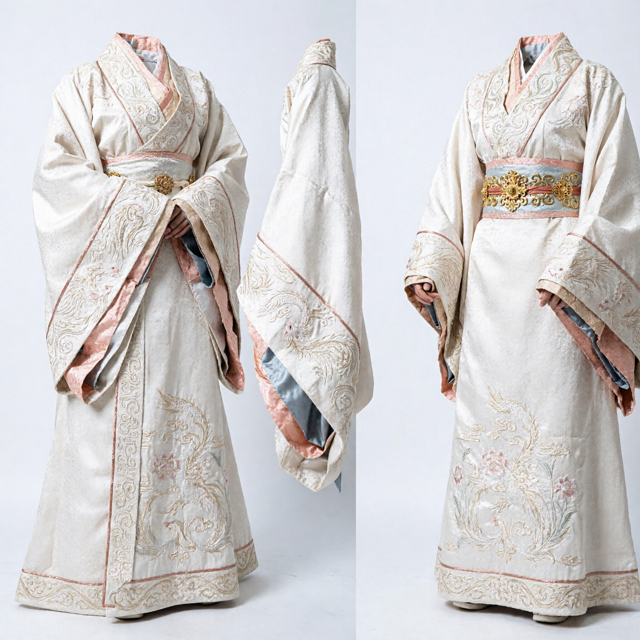 Ancient Chinese White Hanfu Costume Women Han Dynasty Empress Dress Historical Drama Cosplay Outfit