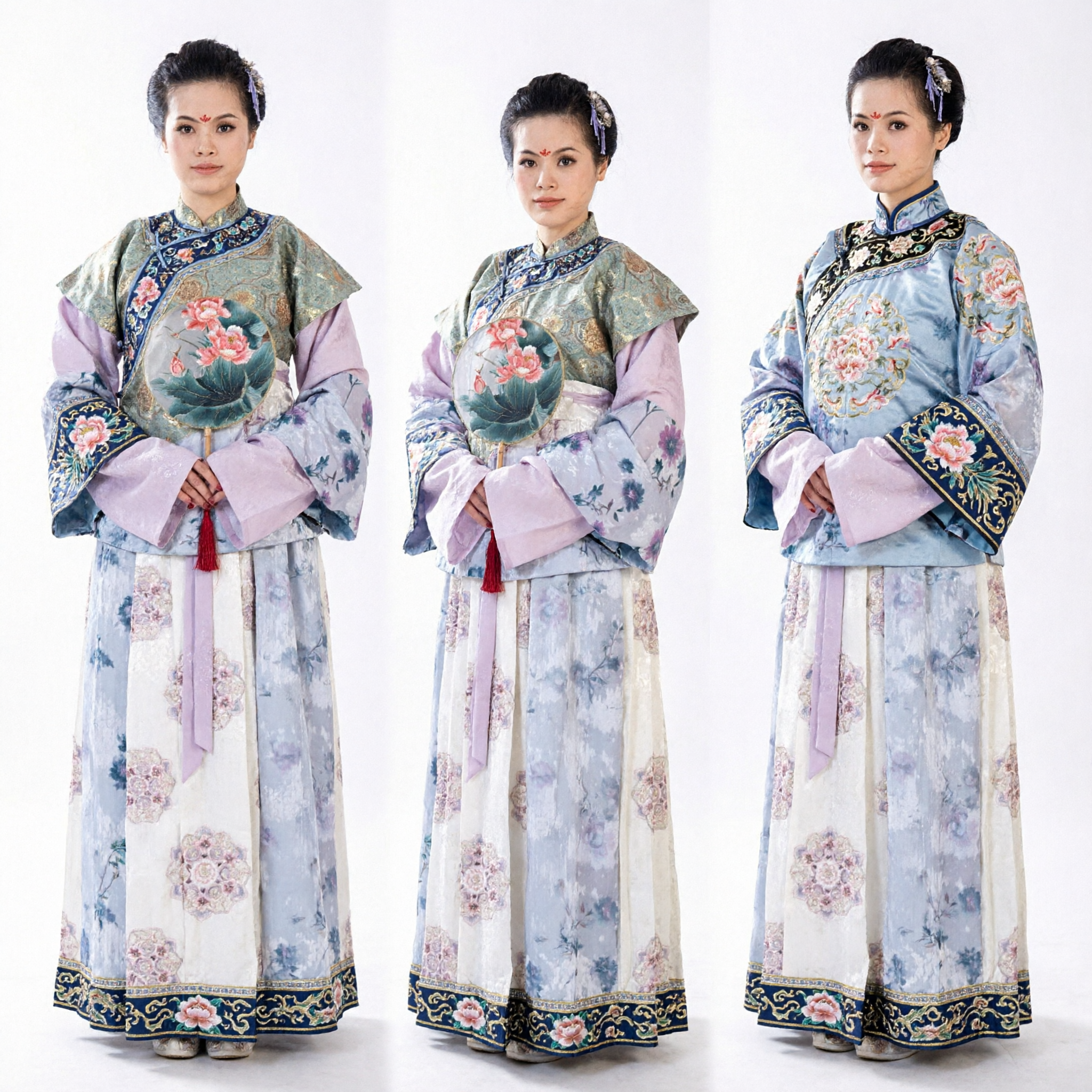Elegant Traditional Chinese Hanfu Women Ming Dynasty Style Floral Embroidery Ancient Costume Set for Festivals and Cosplay