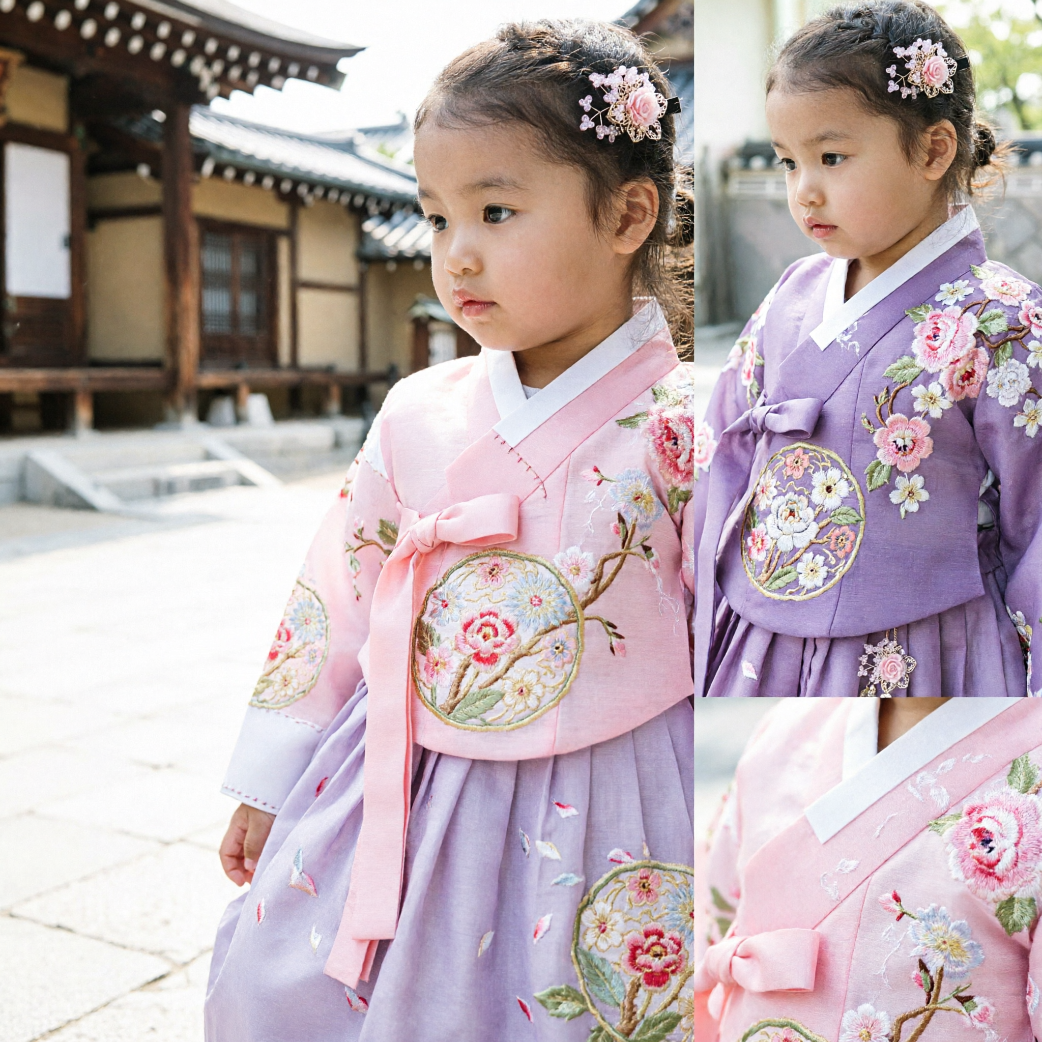 Elegant Pink Rose Gold Filigree Hair Clip Traditional Chinese Hanfu Hairpin for Girls Costume Party