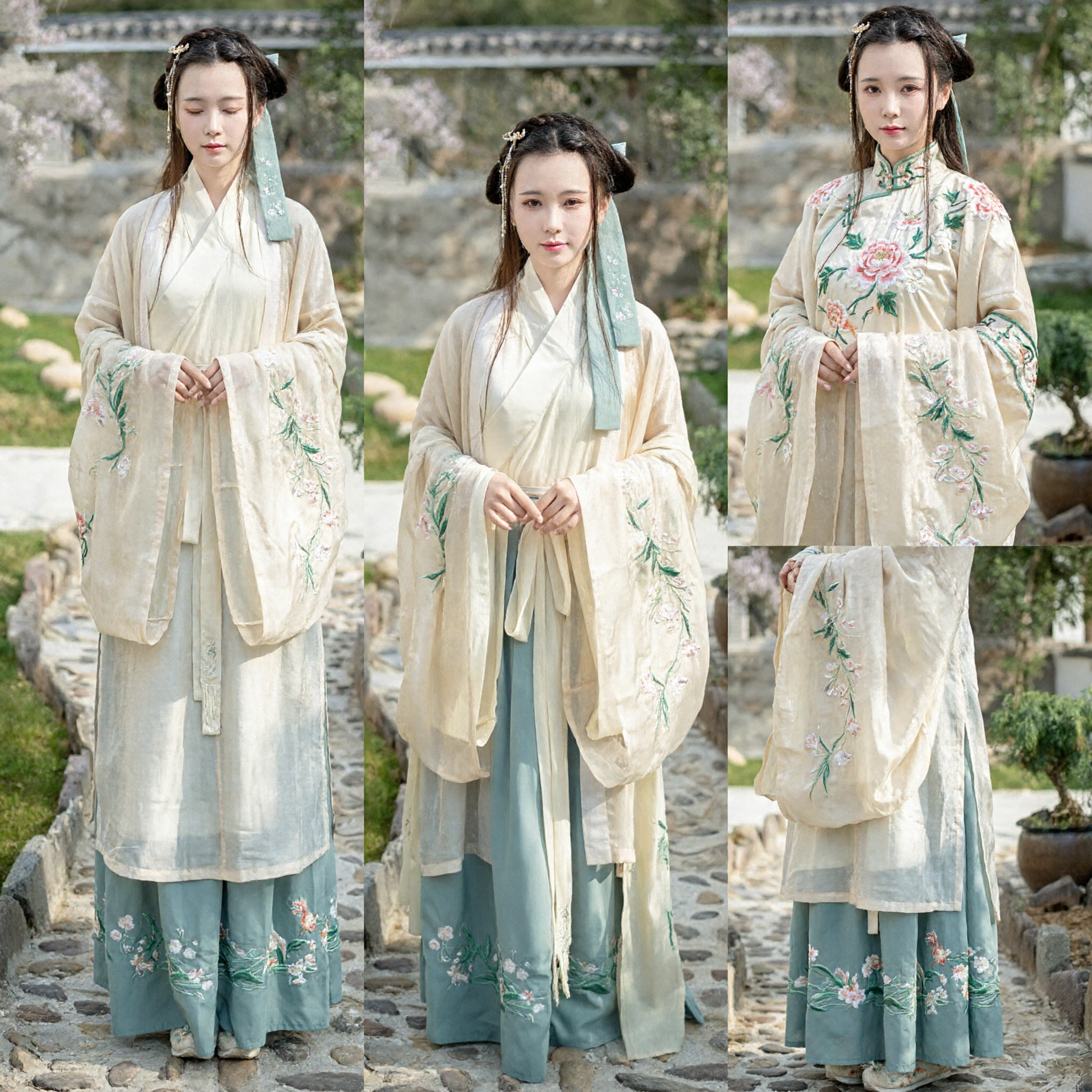 Elegant Traditional Chinese Hanfu Costume Women Ancient Song Dynasty Style Robe for Cosplay and Festivals