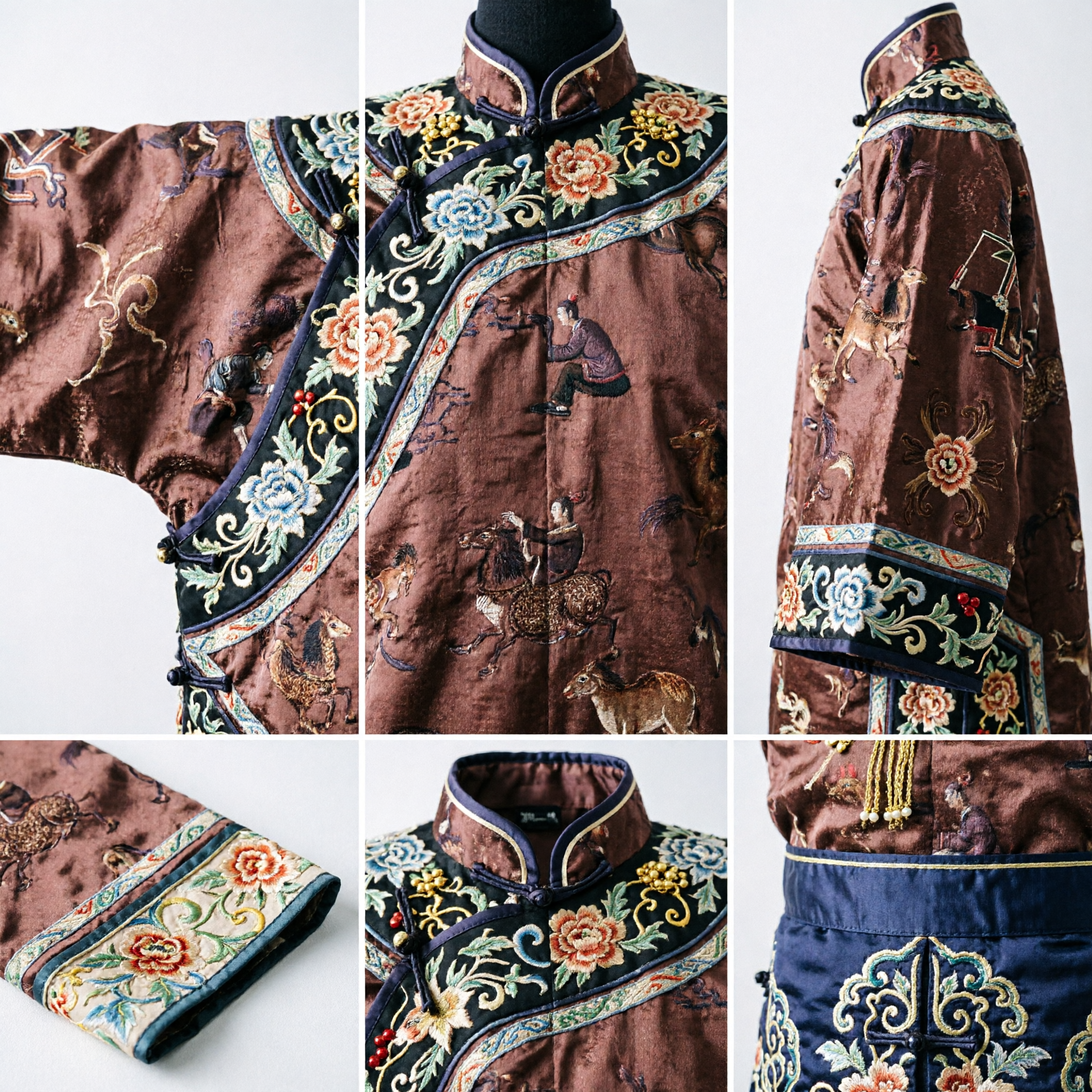 Traditional Chinese Gold Filigree Hair Comb with Pearl Drops and Flower Motif for Hanfu Bridal Wedding Accessory