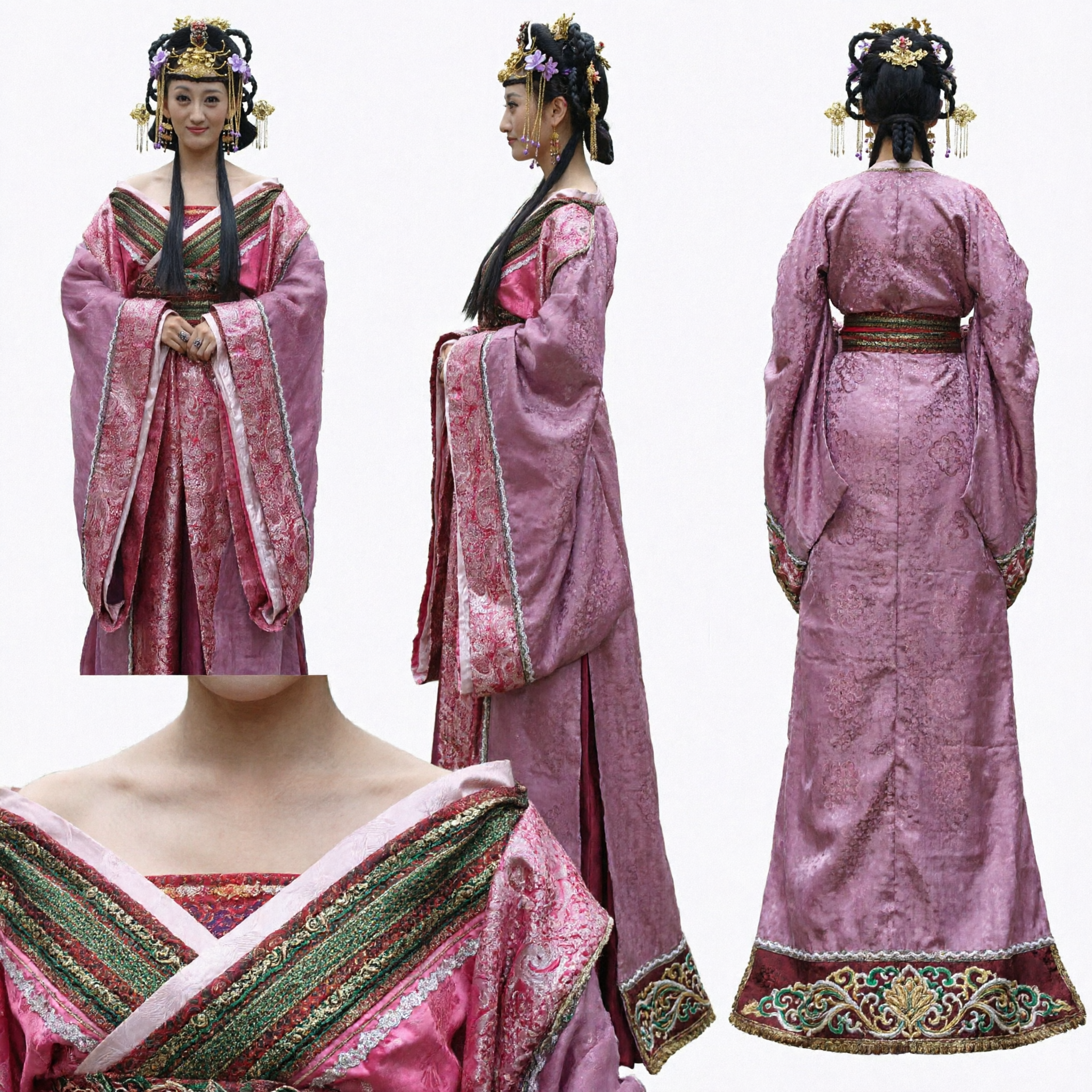 Exquisite Ancient Chinese Tang Dynasty Princess Hanfu Costume Traditional Palace Noblewoman Dress for Women