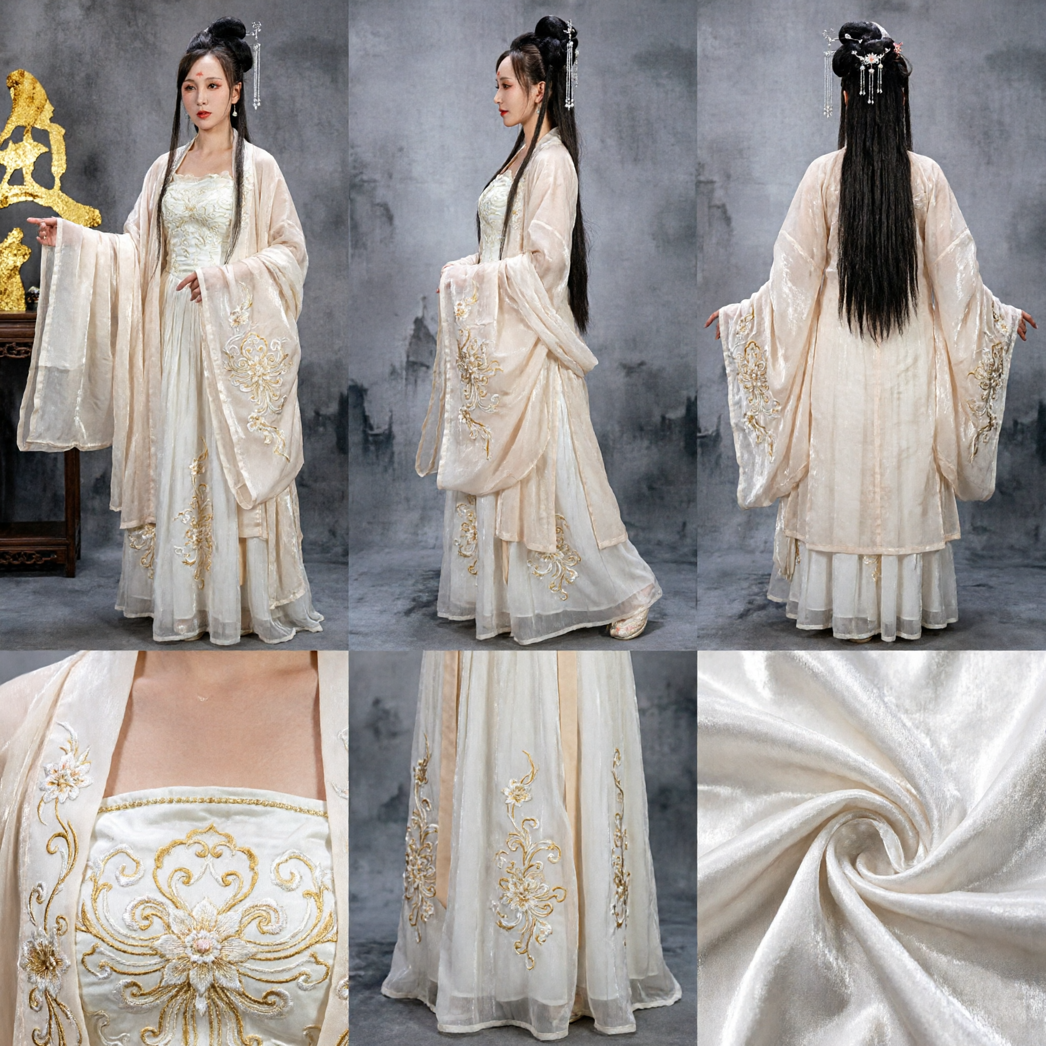 Elegant Ancient Chinese Fairy Hanfu Costume Traditional Tang Dynasty Style Dress for Women Performance