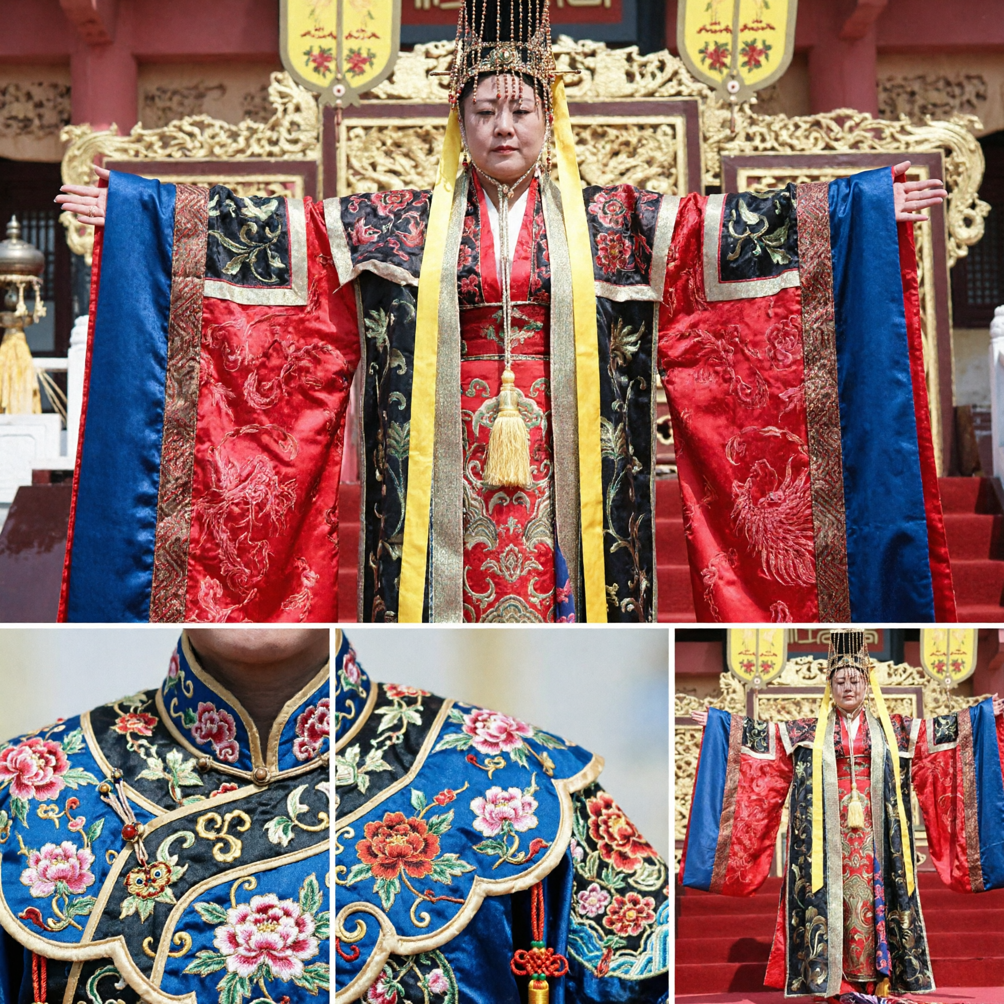 Luxury Ancient Chinese Emperor Hanfu Costume Men Traditional King Robe Historical Cosplay Outfit
