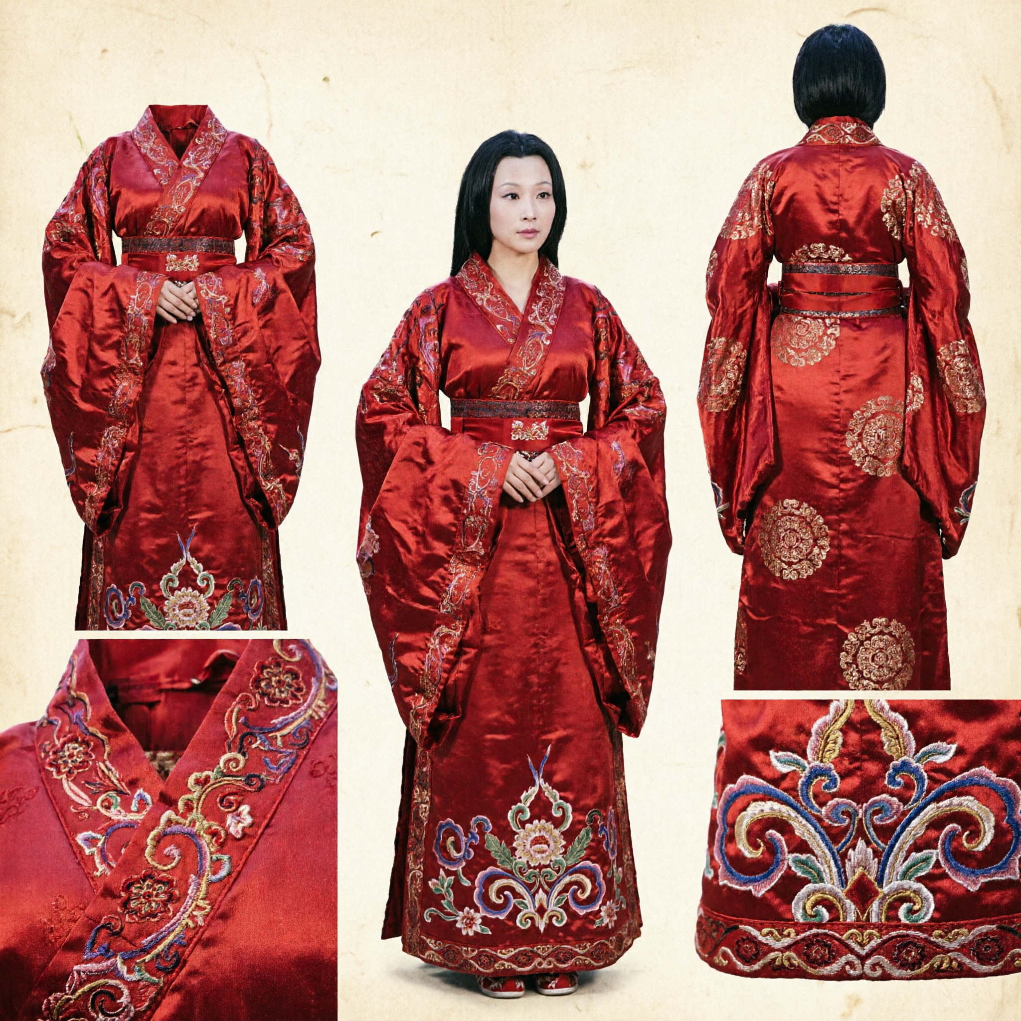 Ancient Chinese Red Hanfu Costume for Women Traditional Palace Lady Dress Historical Cosplay Outfit