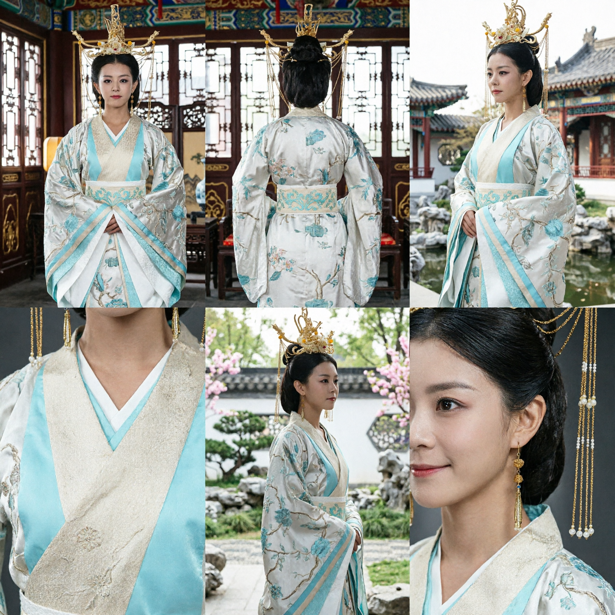 Ancient Chinese Princess Hanfu Costume Traditional Embroidered Robe Complete Set for Women Cosplay Historical Drama Stage Performance