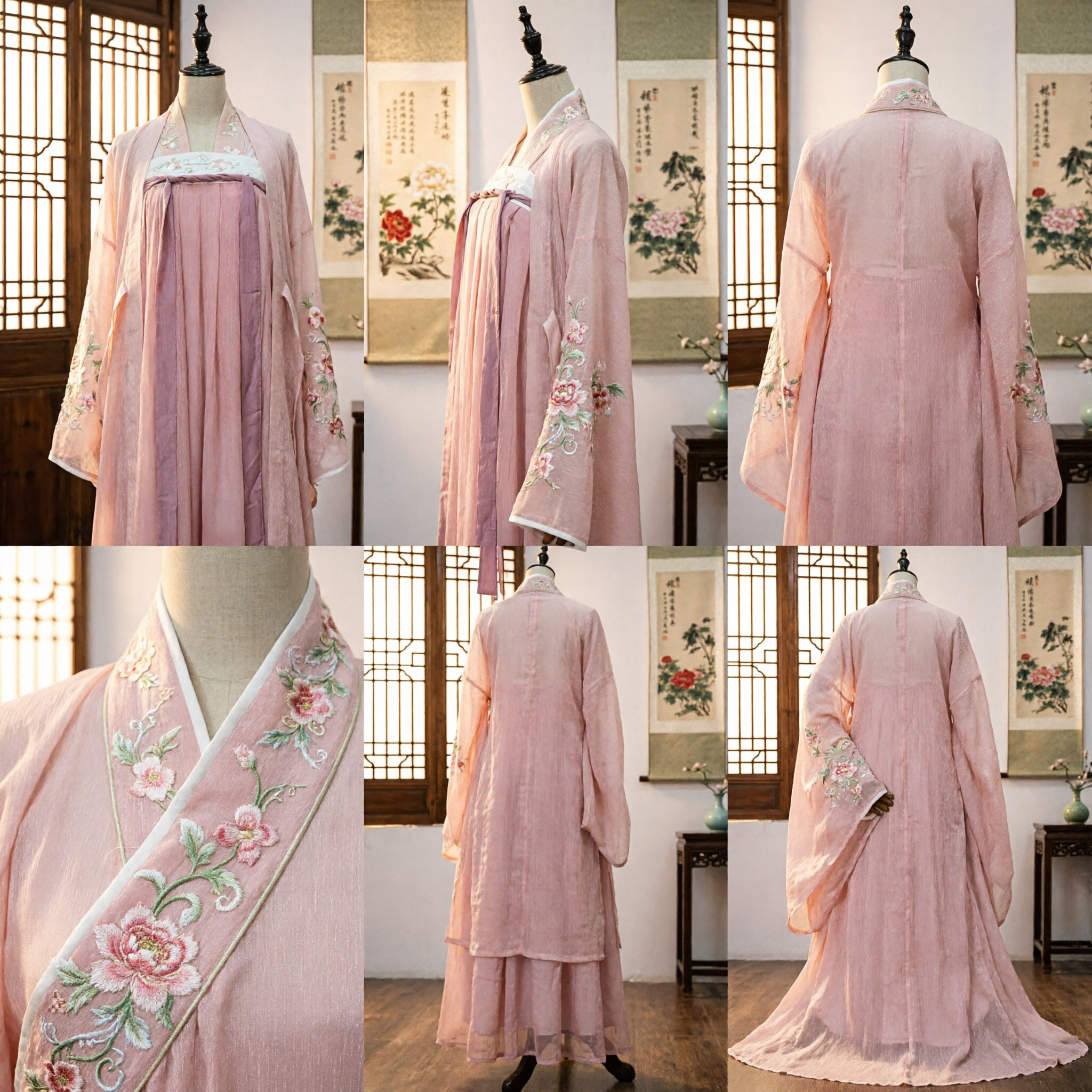 Pink Traditional Chinese Hanfu Dress Tang Dynasty Princess Costume for Women Cosplay Stage Performance
