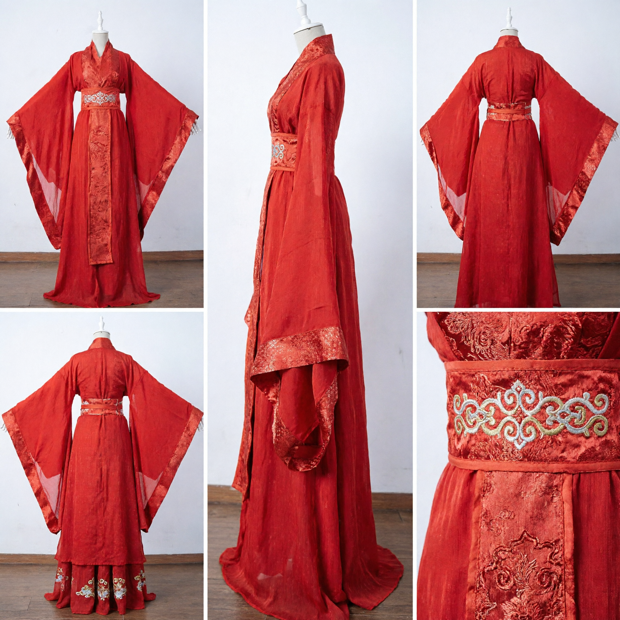 Traditional Chinese Red Hanfu Dress Ancient Wedding Costume for Women Stage Performance Cosplay