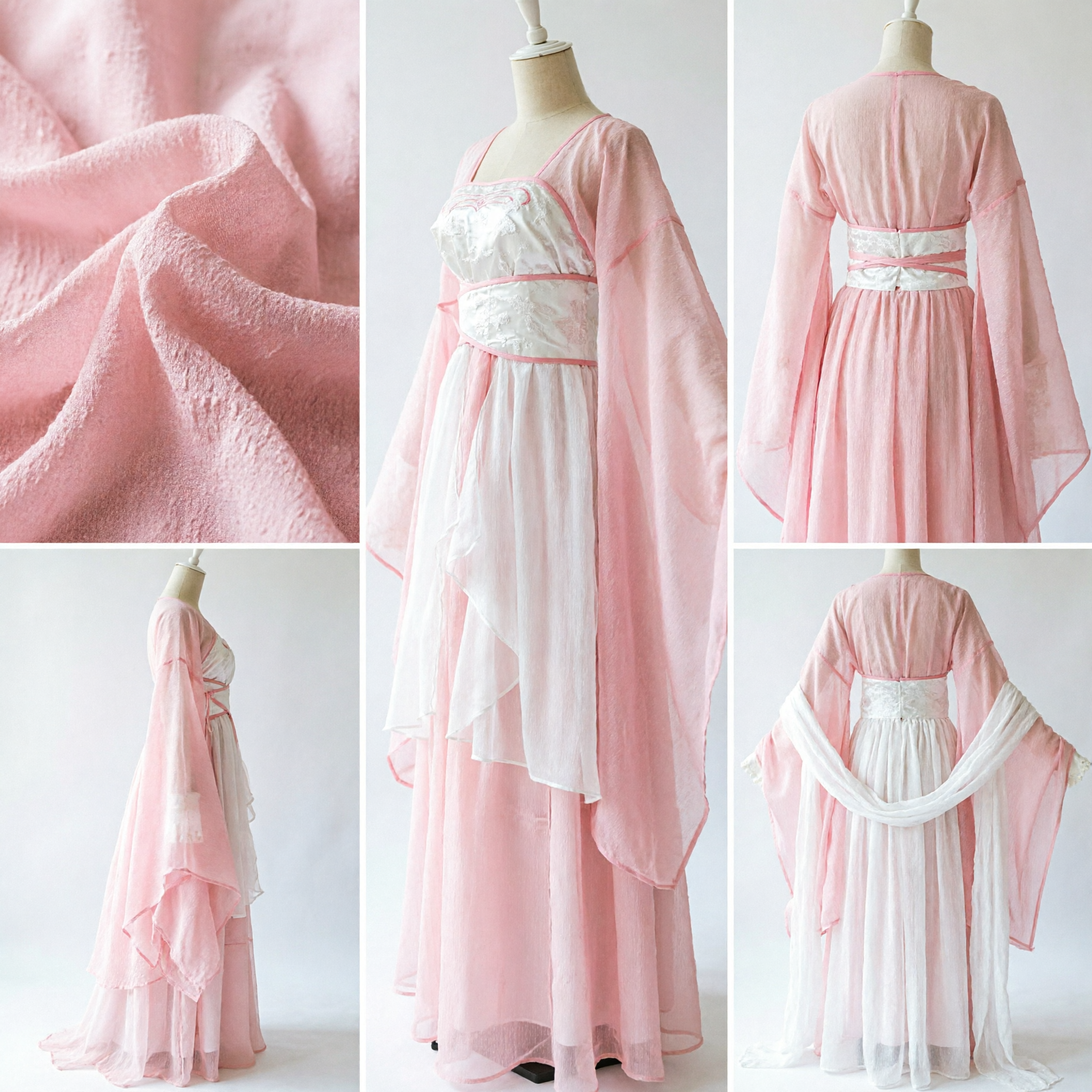 Traditional Chinese Hanfu Pink Fairy Dress Tang Dynasty Style Ancient Costume for Women Cosplay Dance