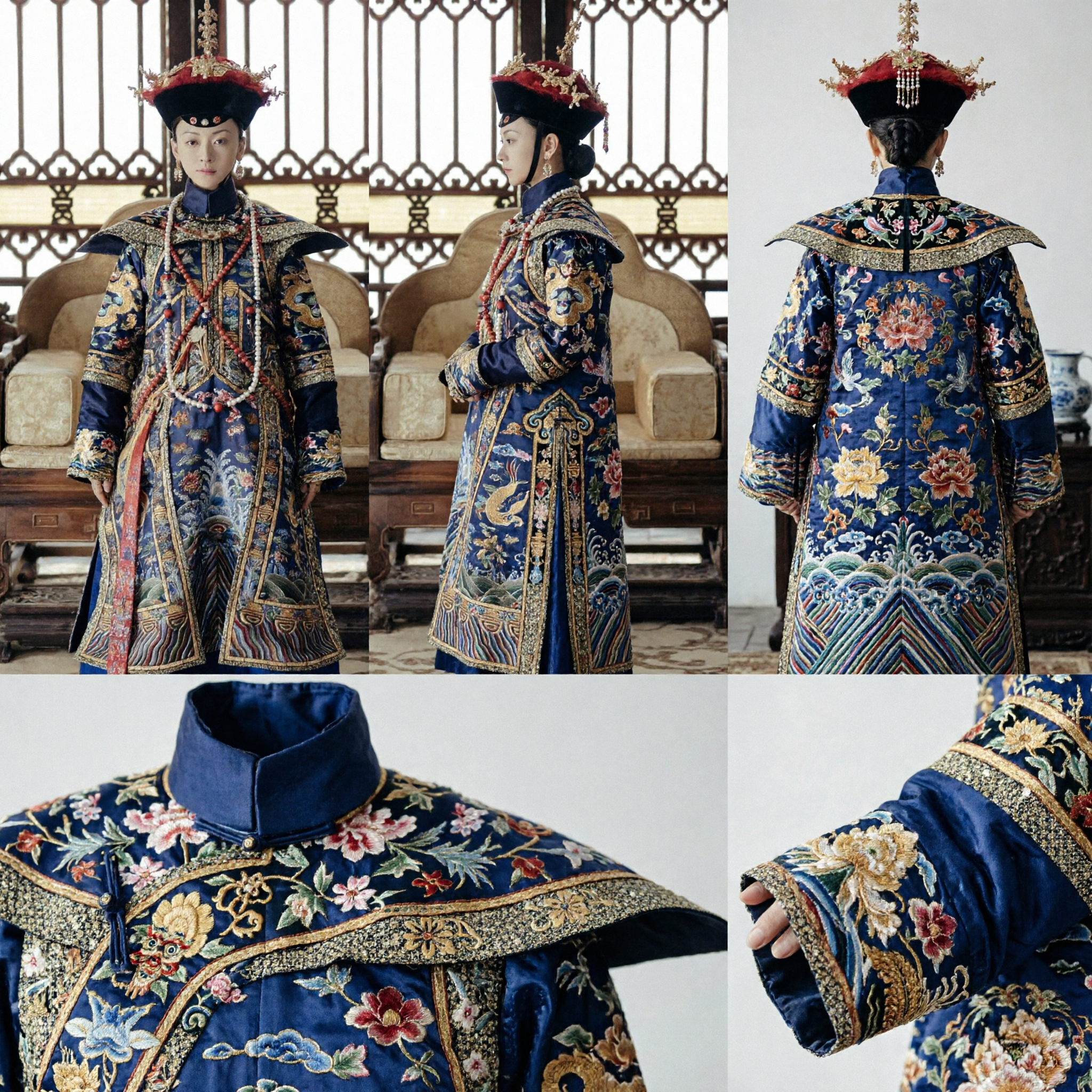 Qing Dynasty Empress Royal Costume Traditional Chinese Imperial Dress for Women Cosplay Historical Drama