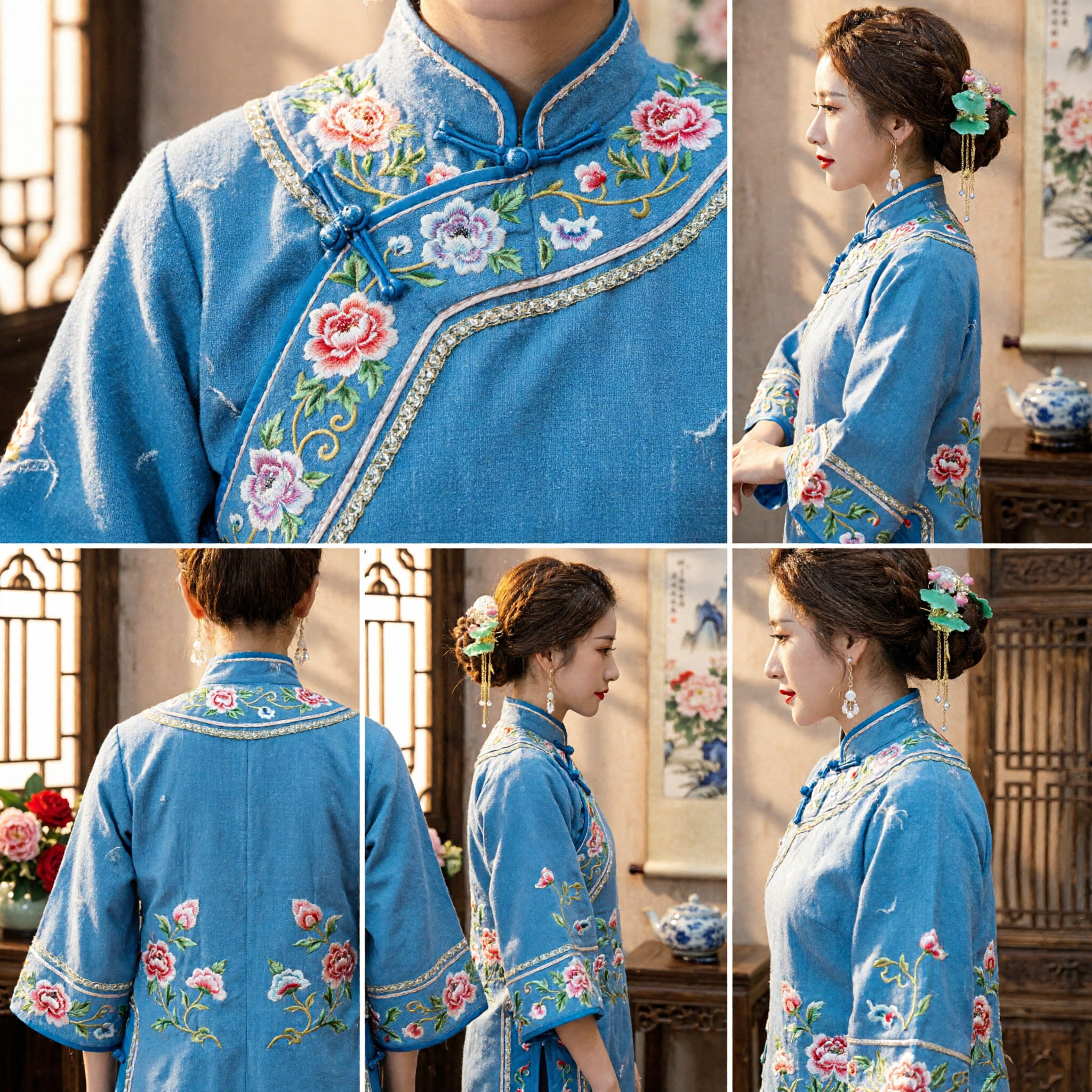 Exquisite Traditional Chinese Hanfu Hair Accessories Ancient Palace Lotus Flower Hairpins with Tassels for Women and Girls