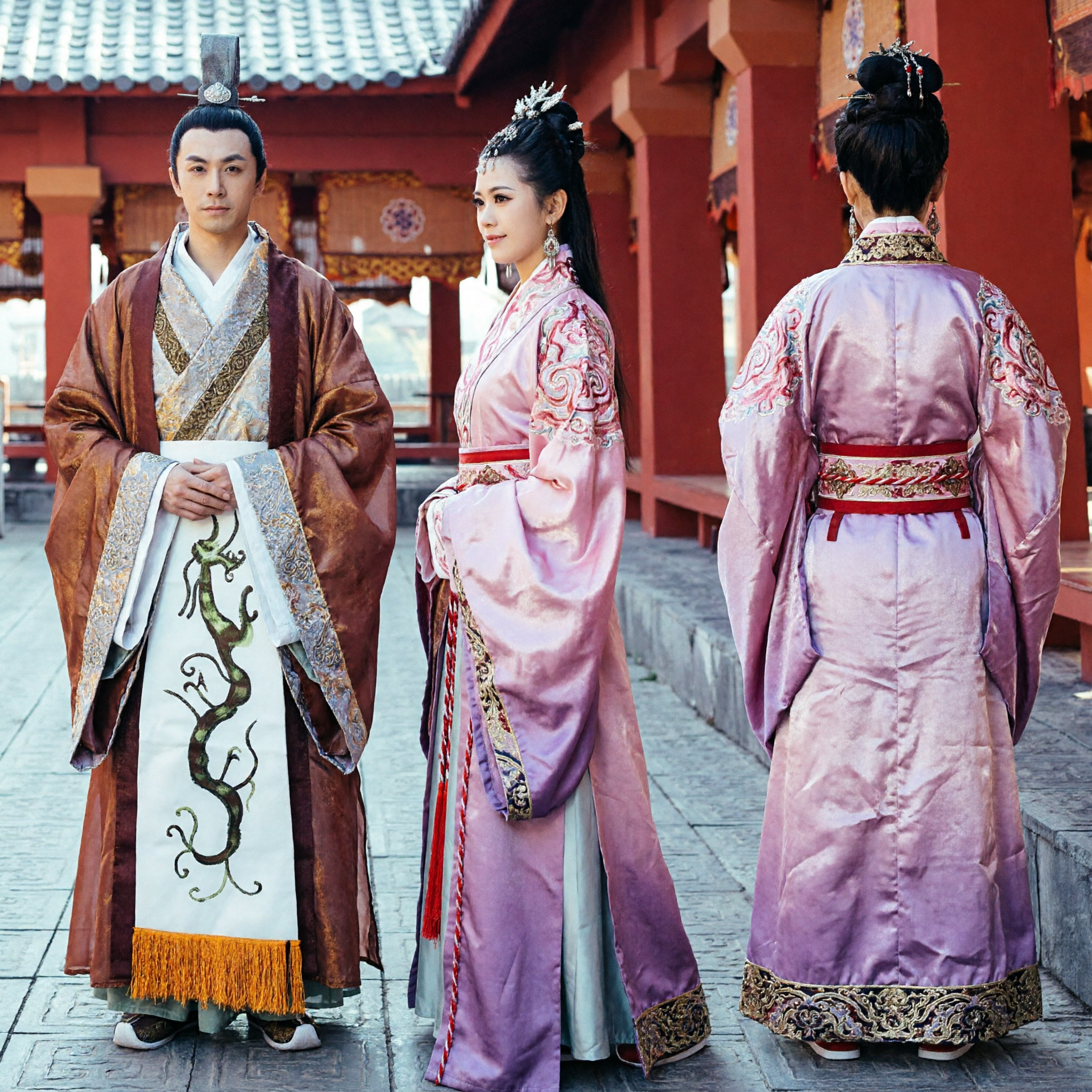 Elegant Ancient Chinese Hanfu Couple Costumes Traditional Historical Drama Outfits for Men and Women