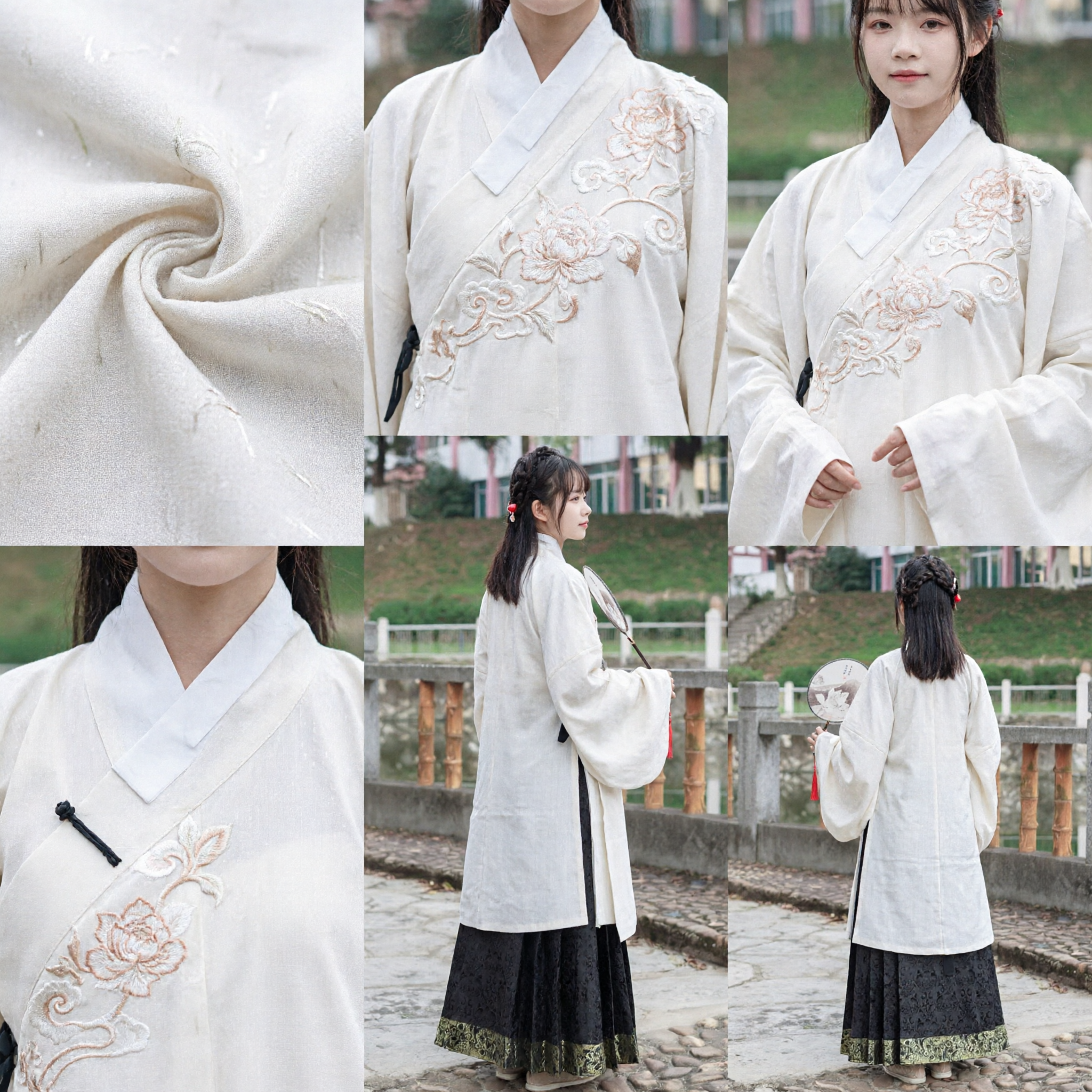 Elegant Traditional Chinese Hanfu Ming Dynasty White Ru Top and Black Mamianqun Skirt Set for Women Cultural Events