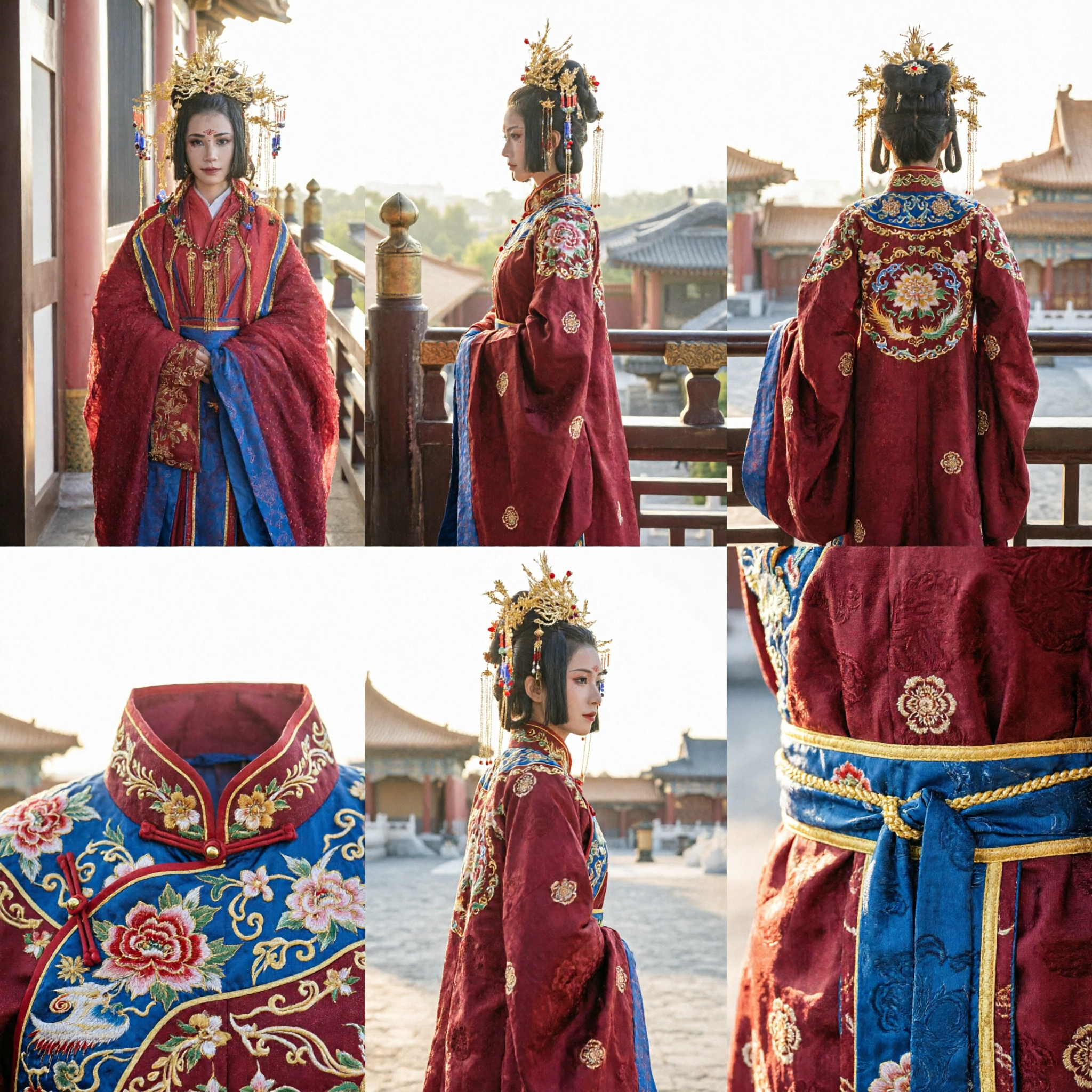 Traditional Chinese Ancient Empress Wedding Costume Red Hanfu Royal Dress for Women Historical Cosplay