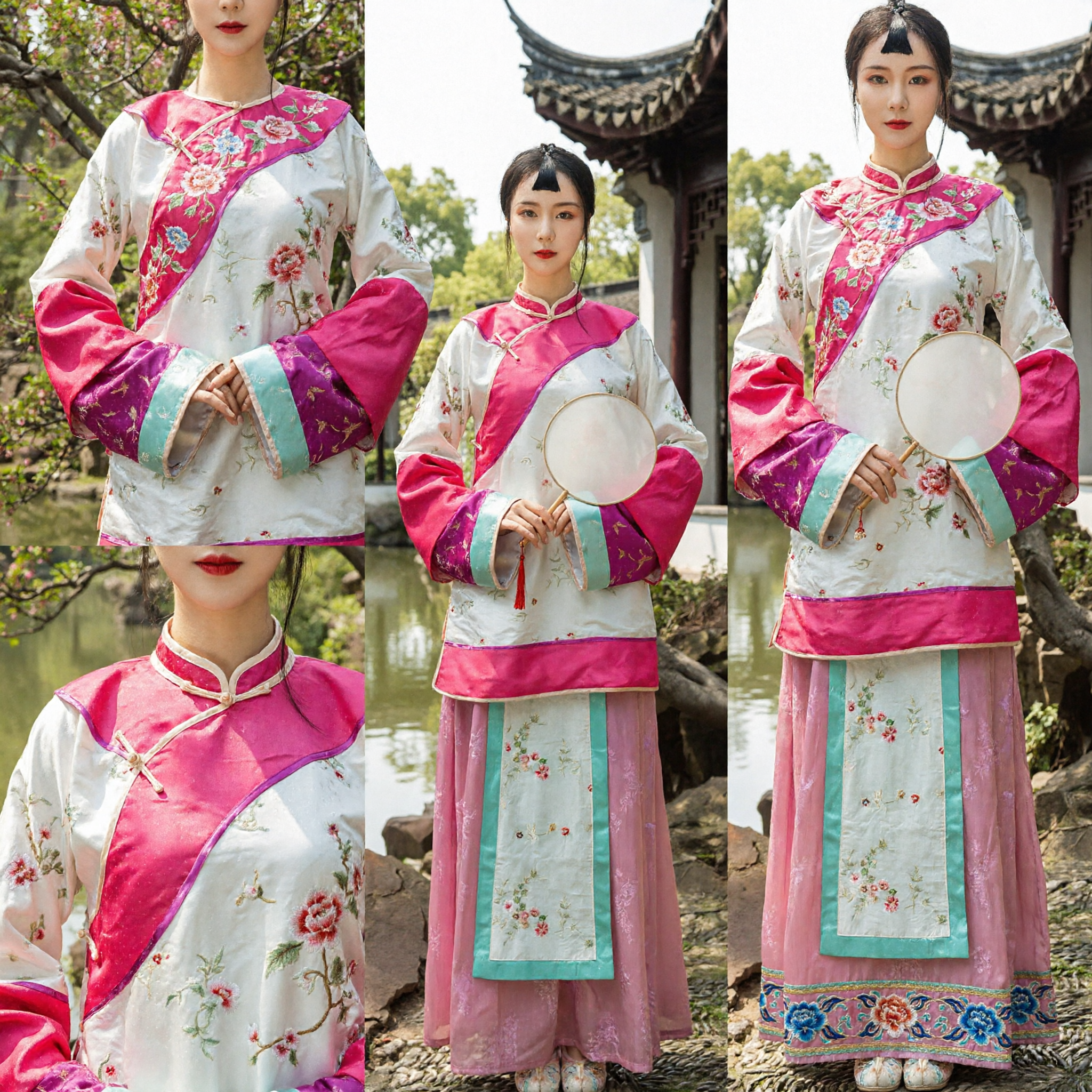 Traditional Chinese Hanfu Ming Dynasty Costume for Women Ancient Embroidery Top and Skirt Set Cosplay Performance