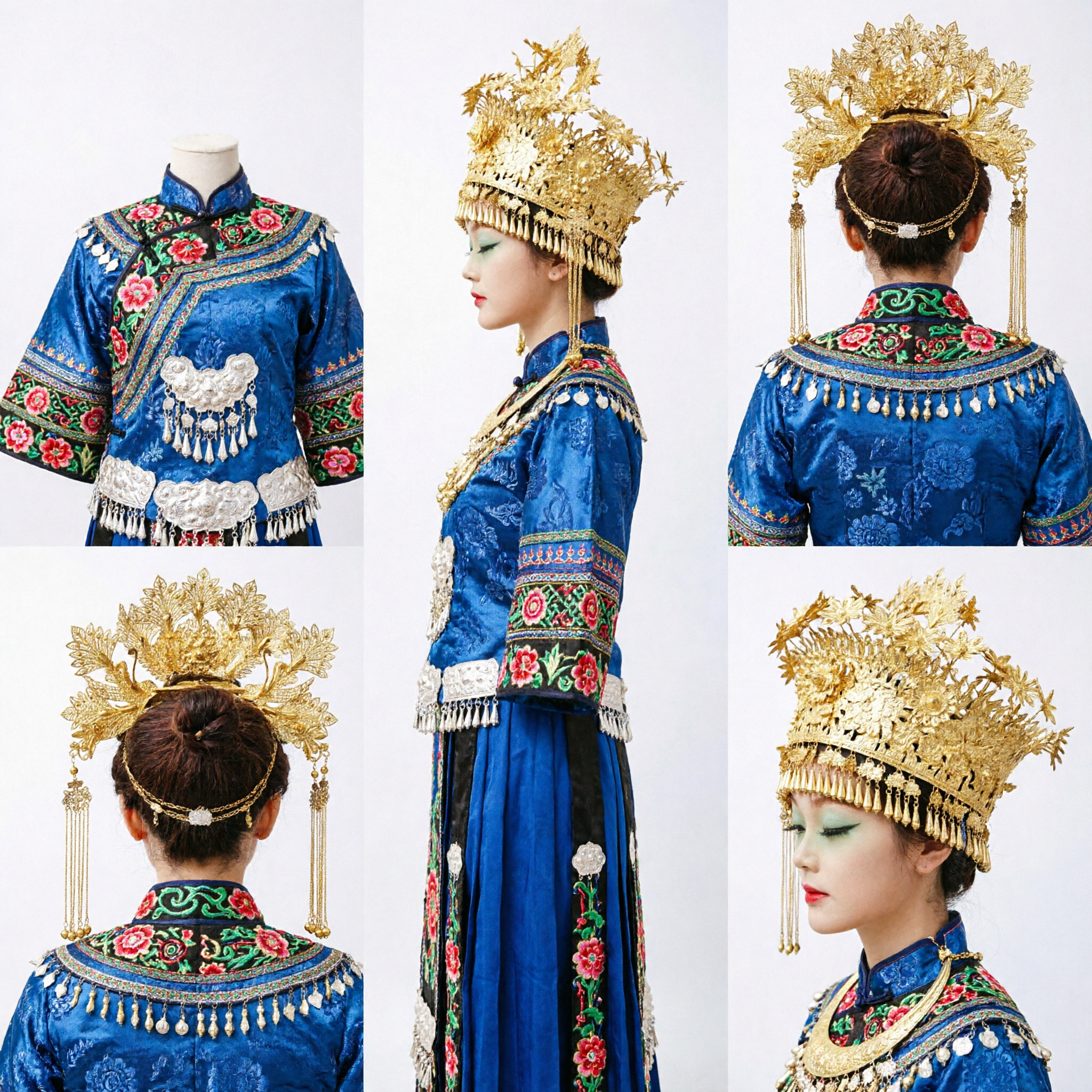 Traditional Chinese Golden Phoenix Crown Hairpiece Elaborate Filigree Wedding Bridal Headwear with Tassels for Hanfu
