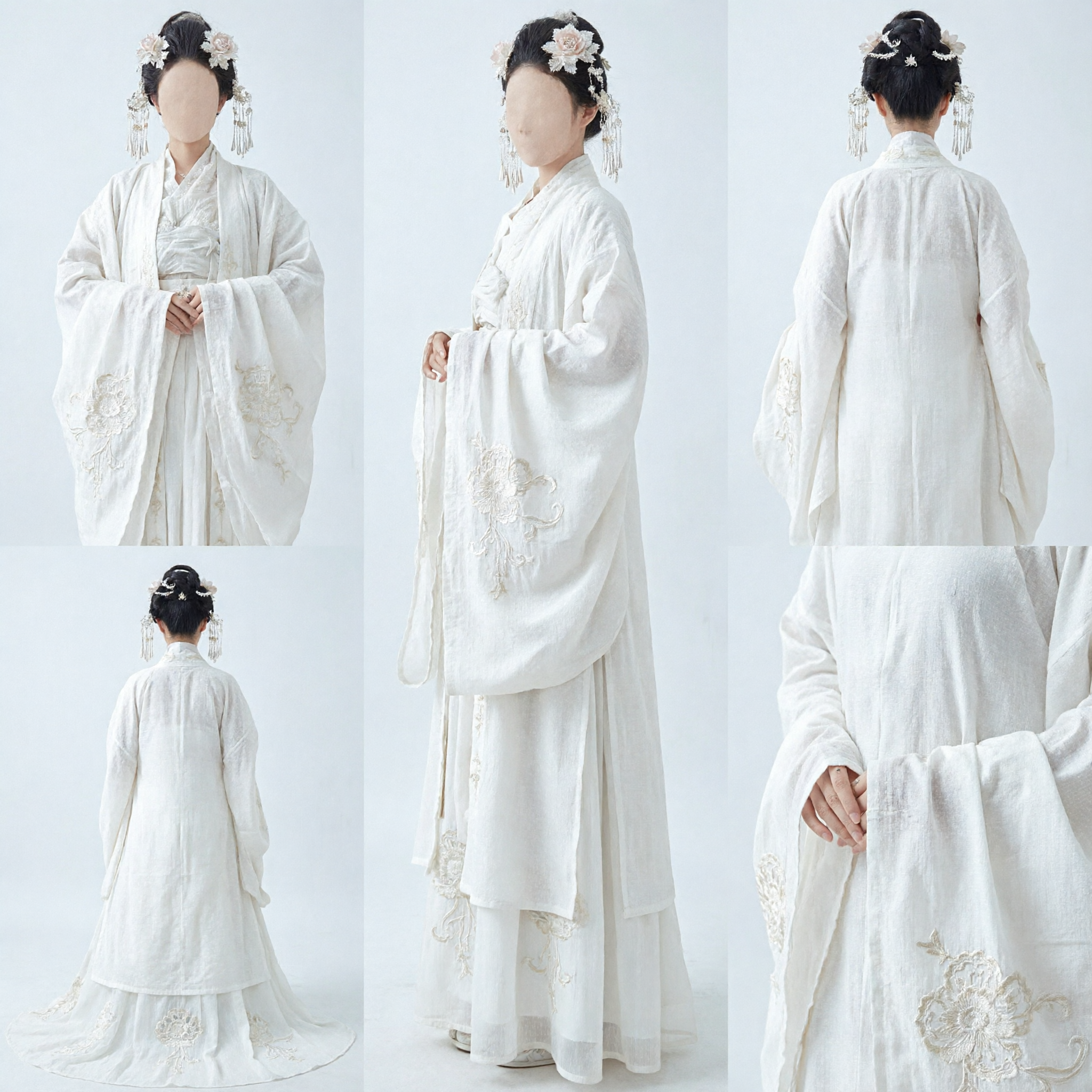 Elegant White Chinese Hanfu Traditional Costume Ancient Fairy Dress for Women Wedding Photography Cosplay