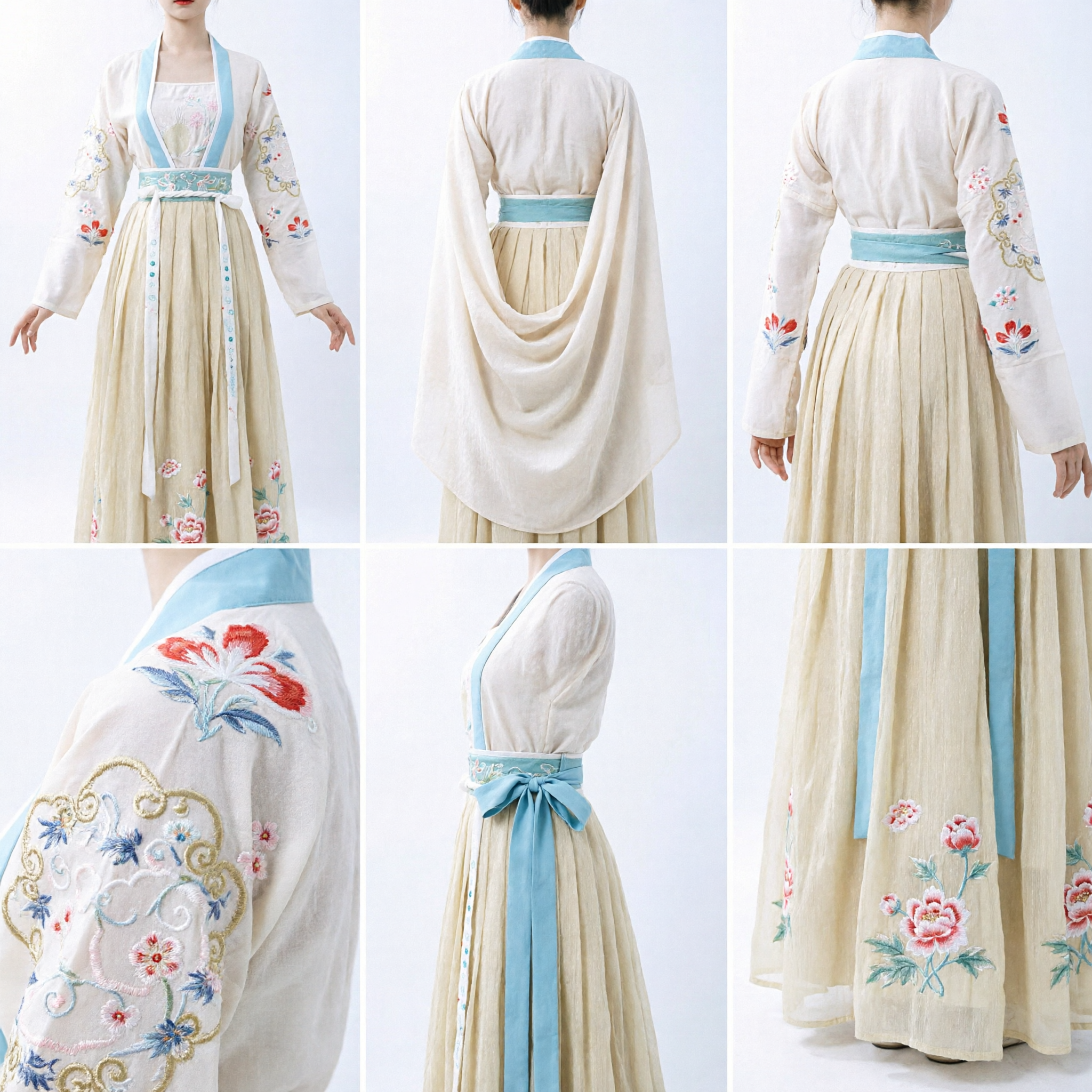 Traditional Chinese Hanfu Dress Tang Dynasty Fairy Costume Embroidered Ruqun Ancient Clothing for Women Performance