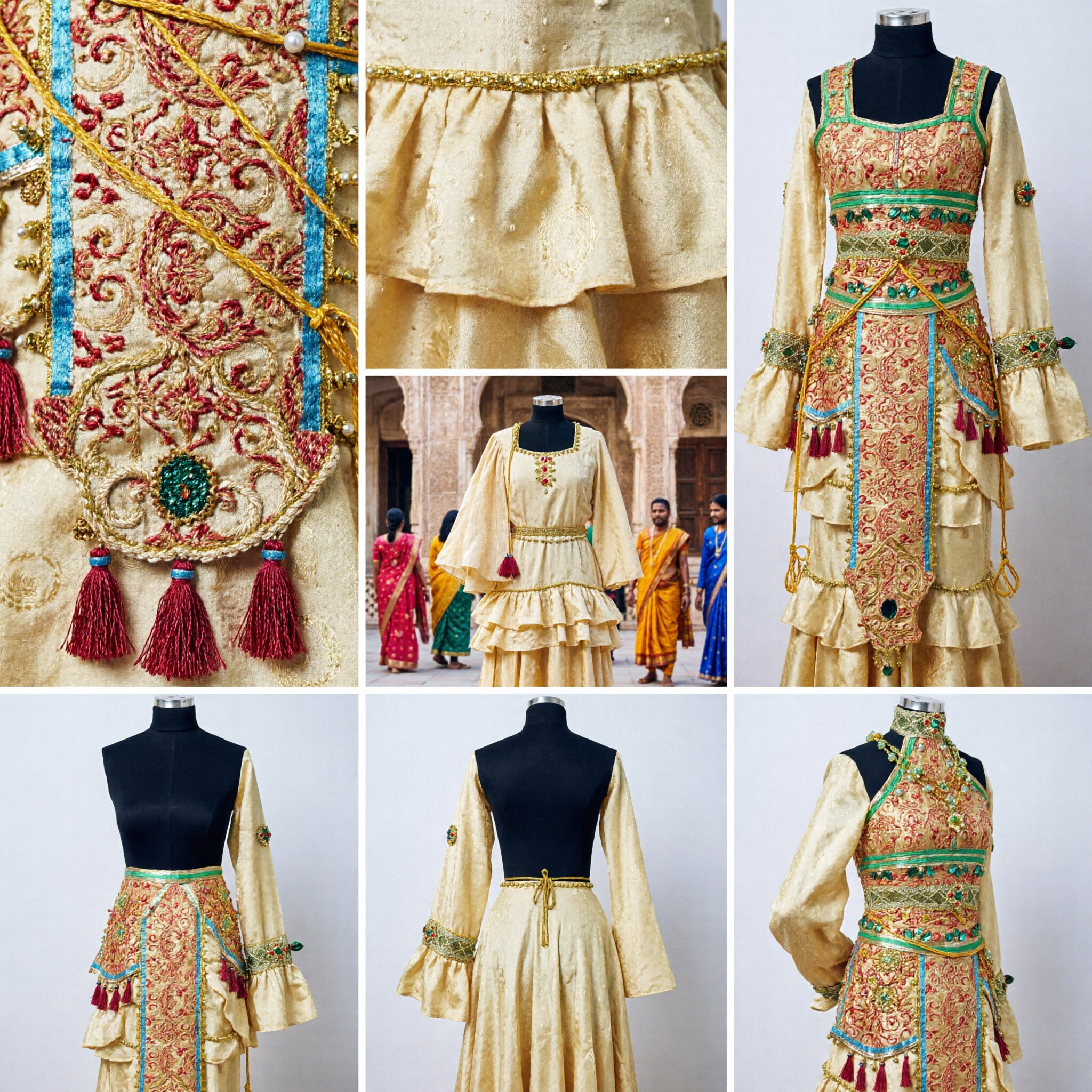 Traditional Chinese Yellow Folk Dance Costume for Women Ethnic Stage Performance Dress with Shawl