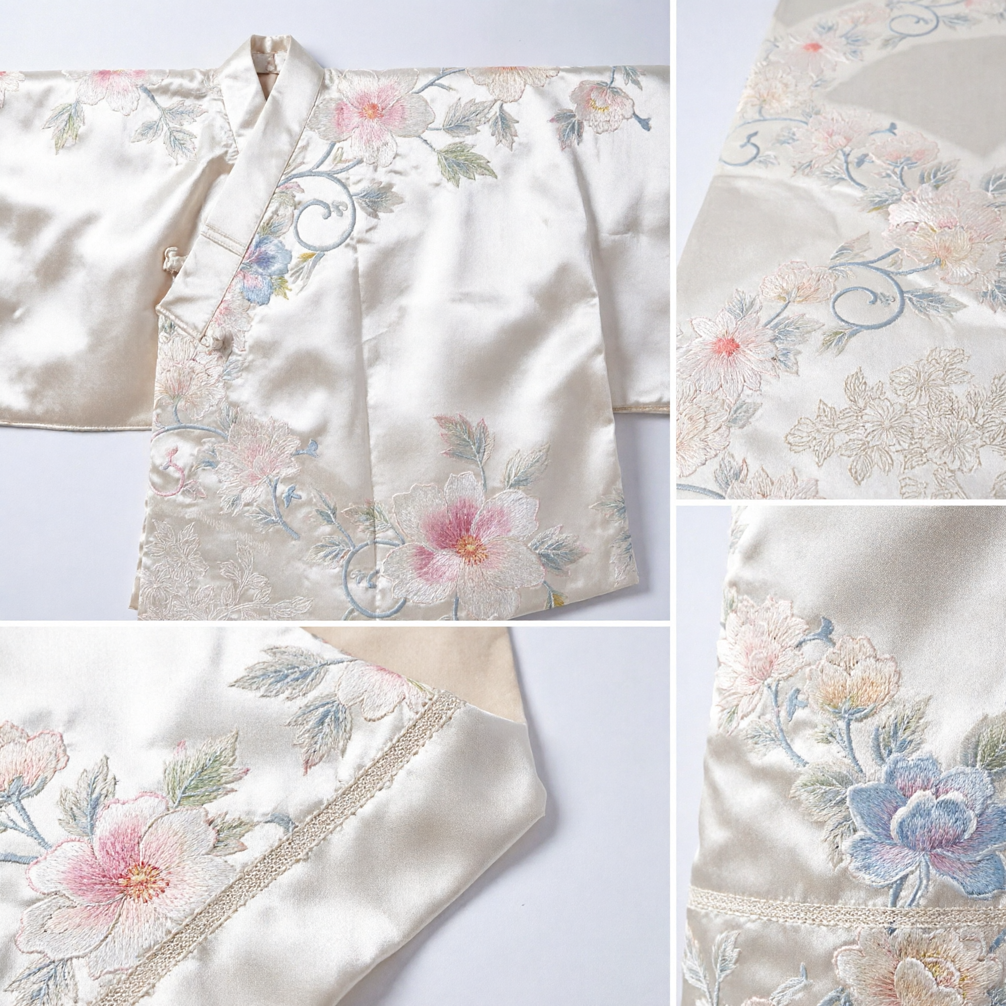 Traditional Chinese Hanfu Silk Pibo Long Floral Brocade Scarf Shawl for Women Ancient Costume