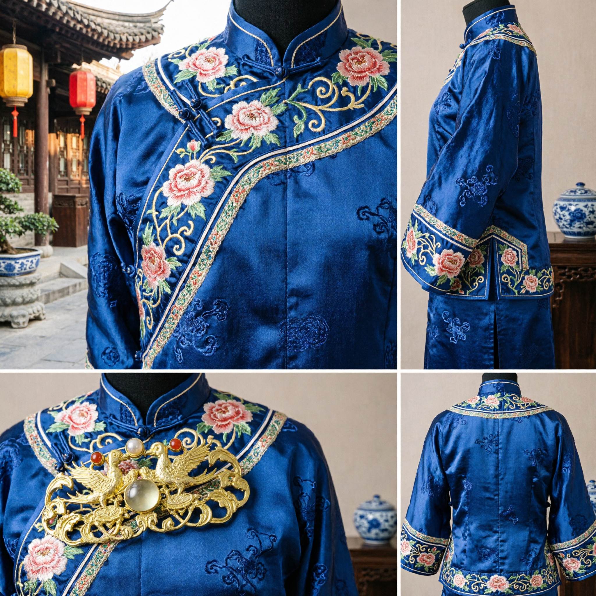 Traditional Chinese Gold Phoenix Hairpin with Pearls for Hanfu Wedding Ancient Costume Hair Accessories for Women