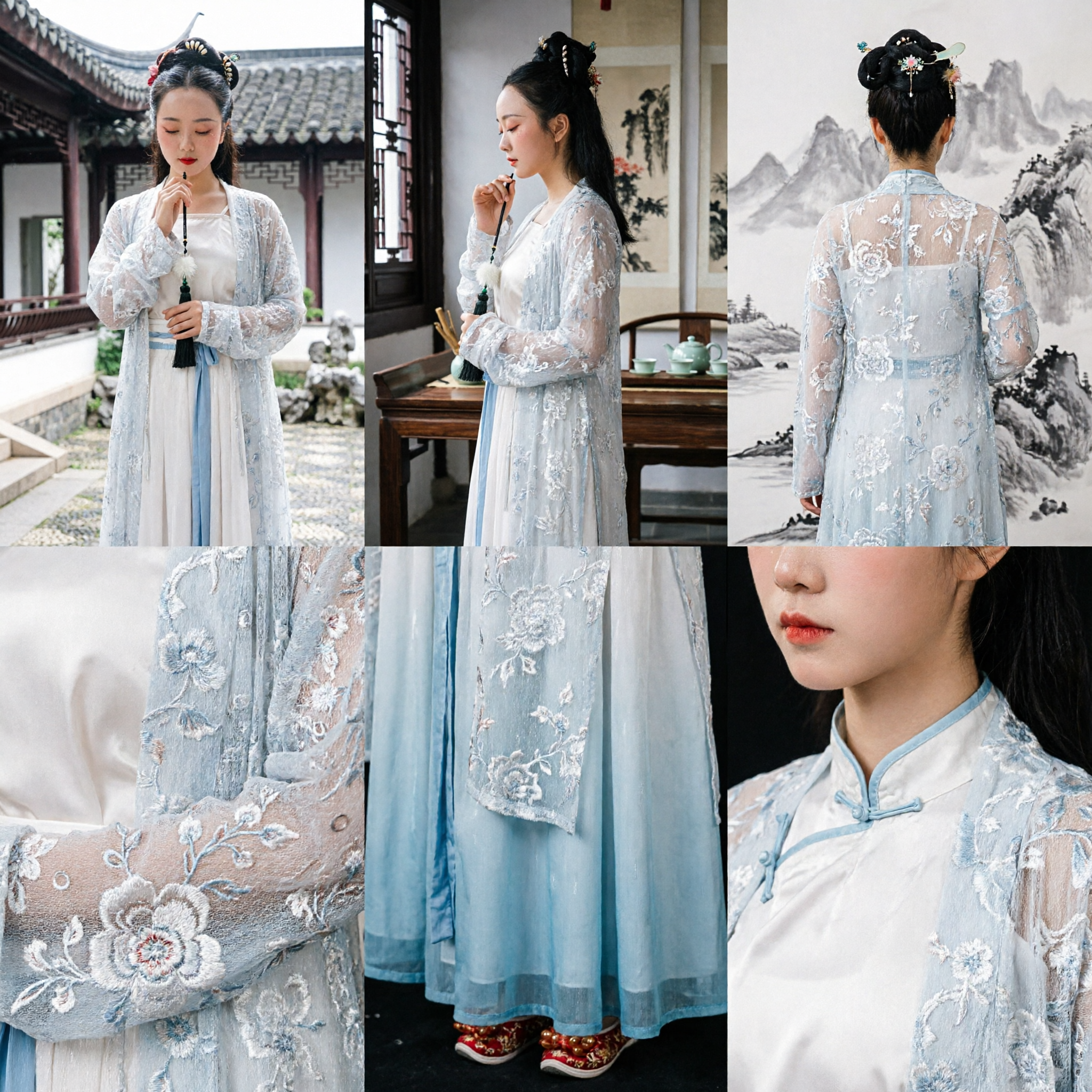 Elegant White Chinese Hanfu Traditional Costume for Women Ancient Fairy Dress Tang Dynasty Style