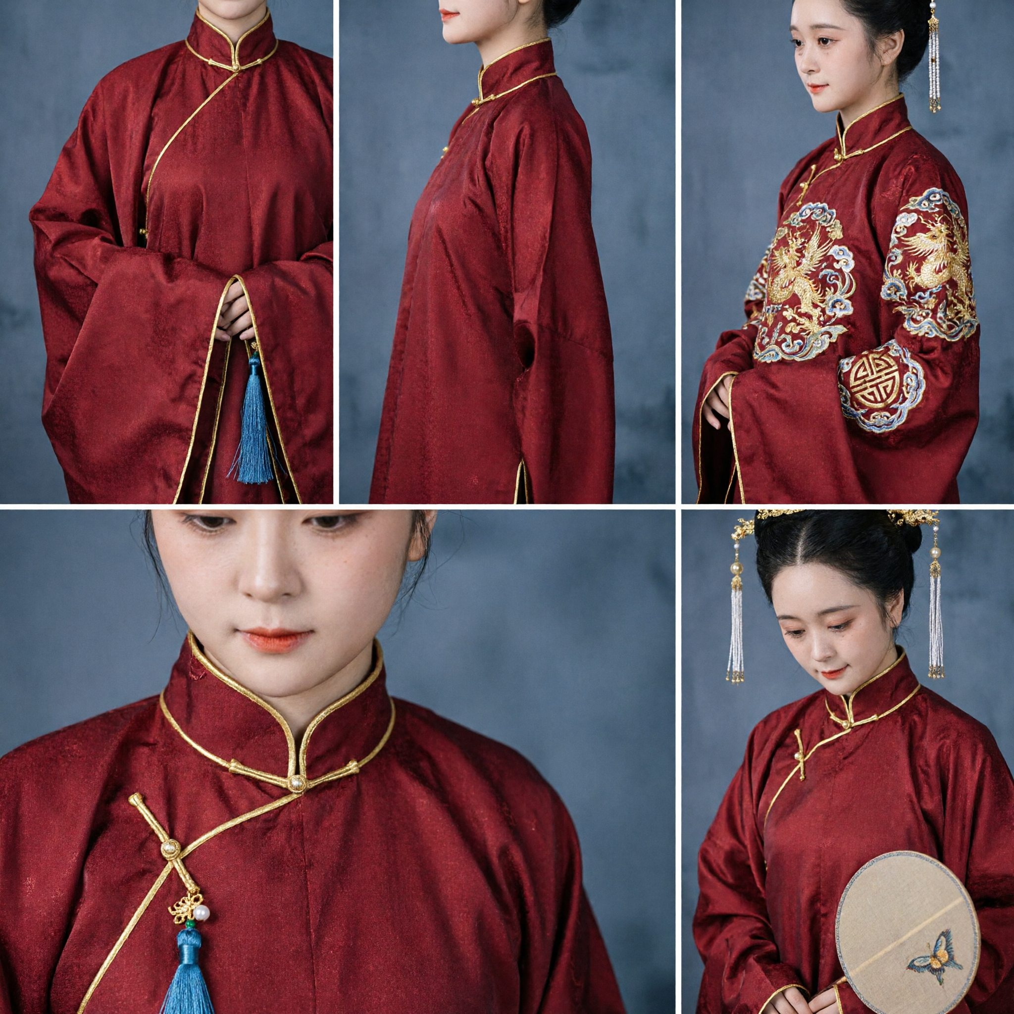 Traditional Chinese Hanfu Ming Dynasty Red Cross-Collar Top for Women Historical Costume and Cultural Events