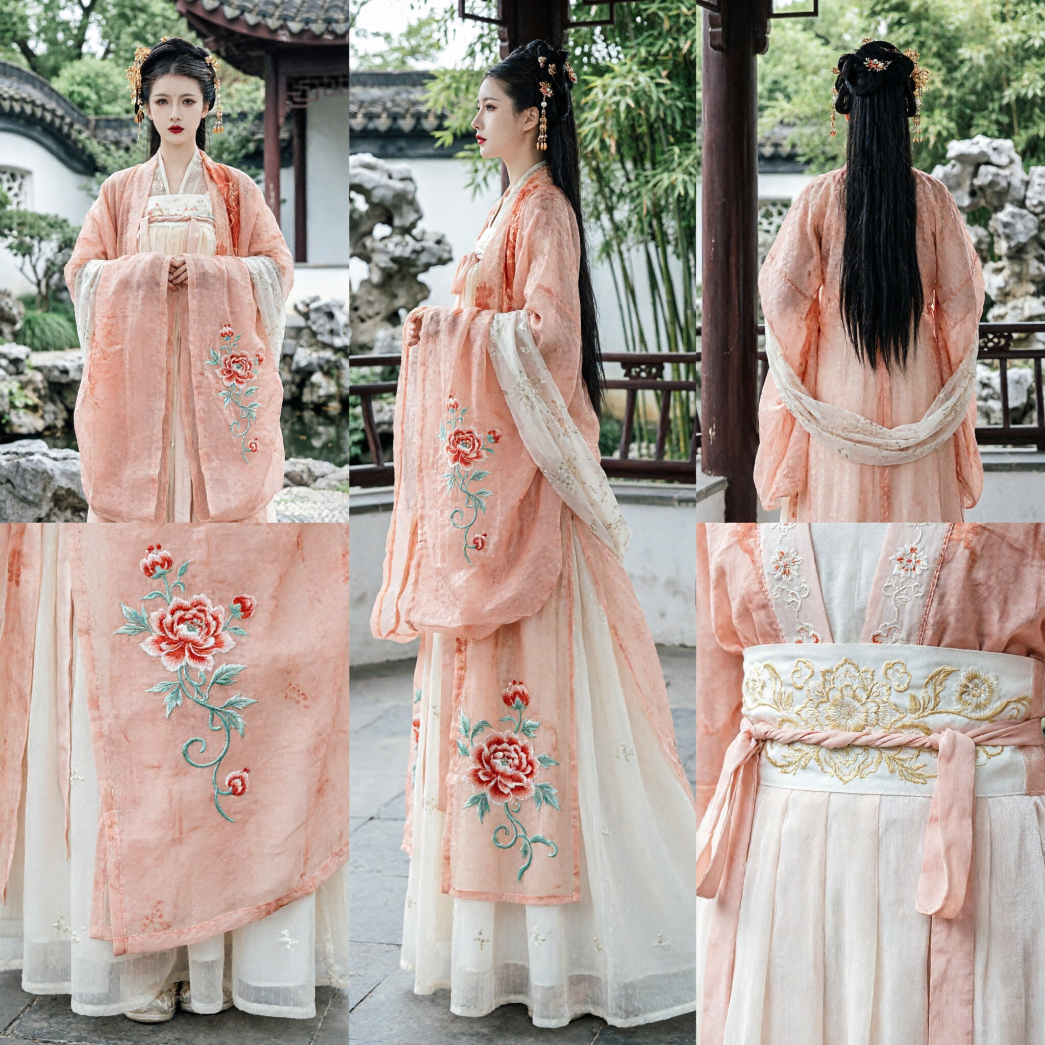 Traditional Chinese Hanfu Tang Dynasty Princess Costume Elegant Peach Ancient Fairy Dress for Women Cosplay