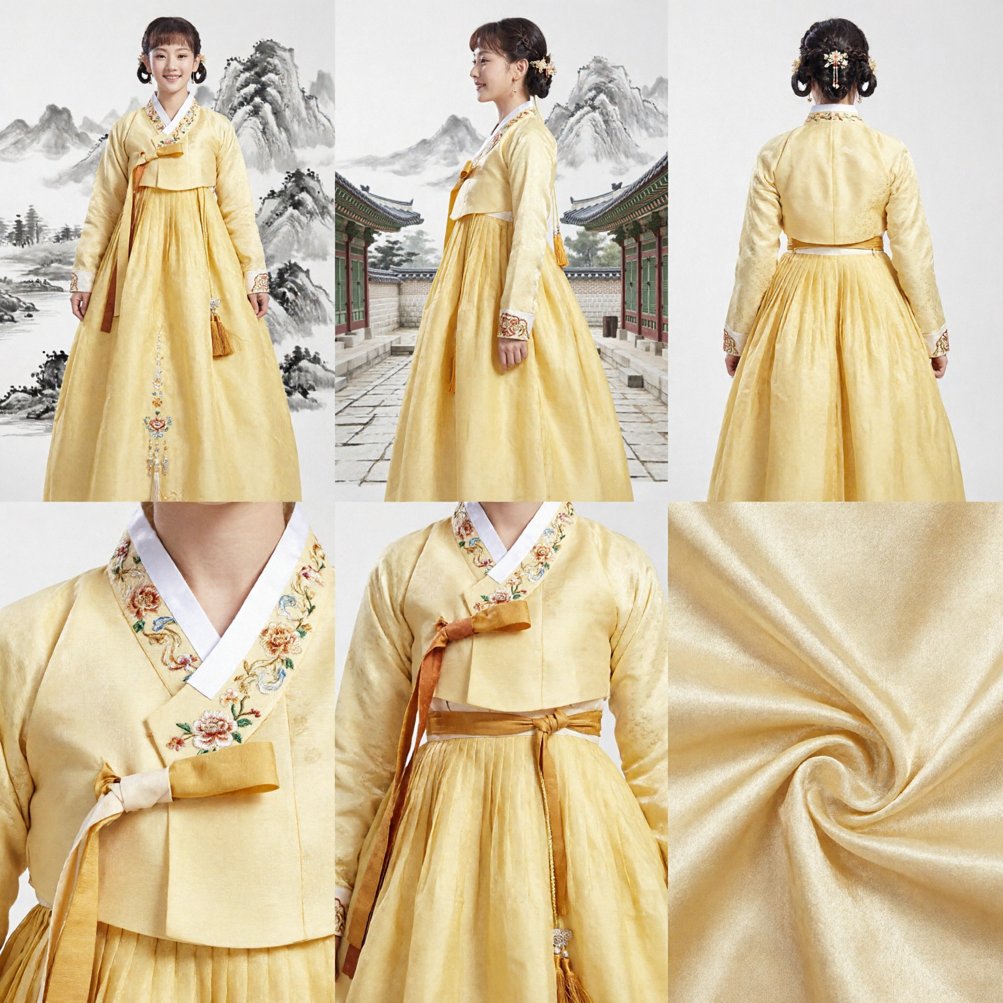 Elegant Yellow Song Dynasty Hanfu Traditional Chinese Costume for Women Ancient Historical Dress