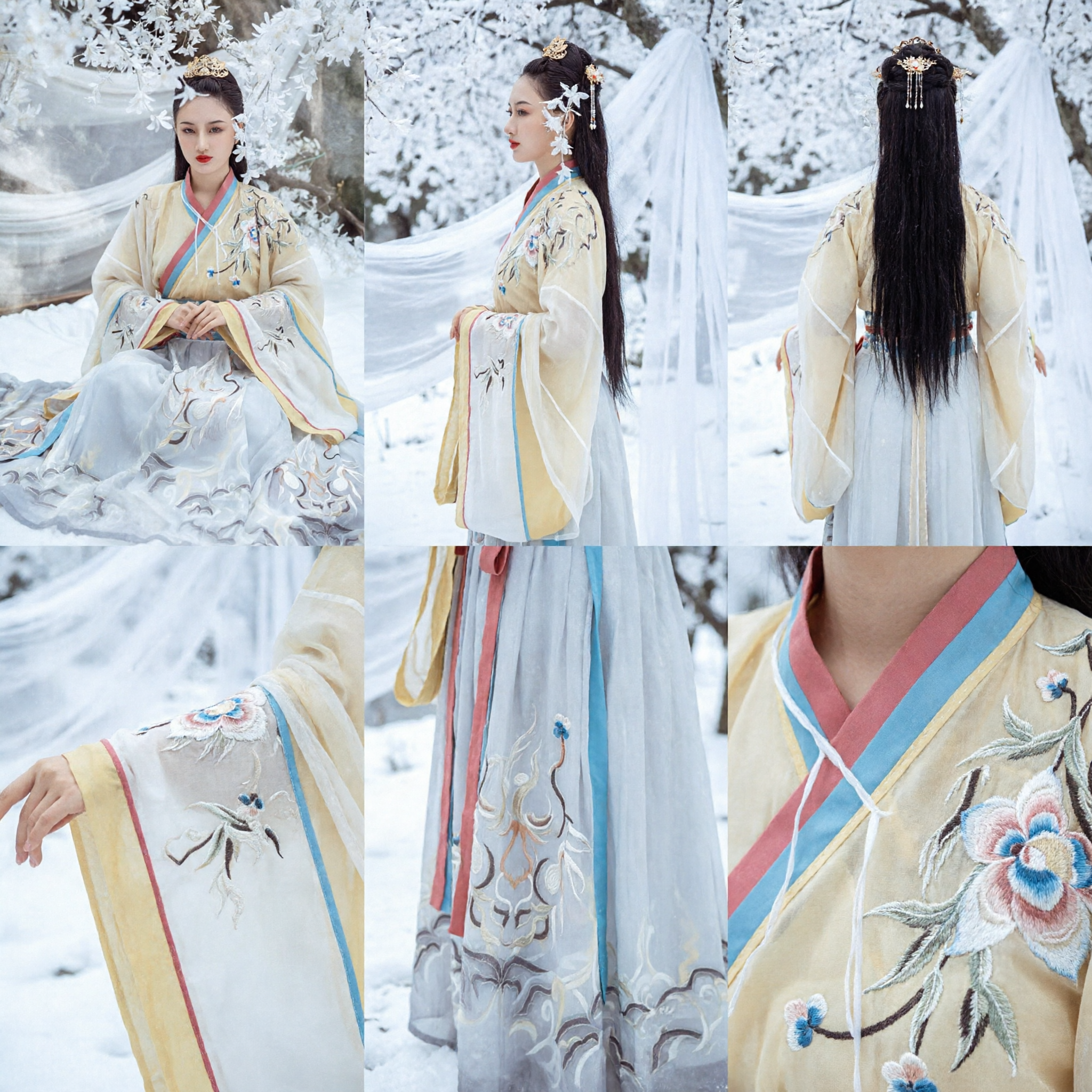 Elegant Chinese Hanfu Traditional Costume for Women Ancient Fairy Dress Embroidered Robe for Cosplay and Photography