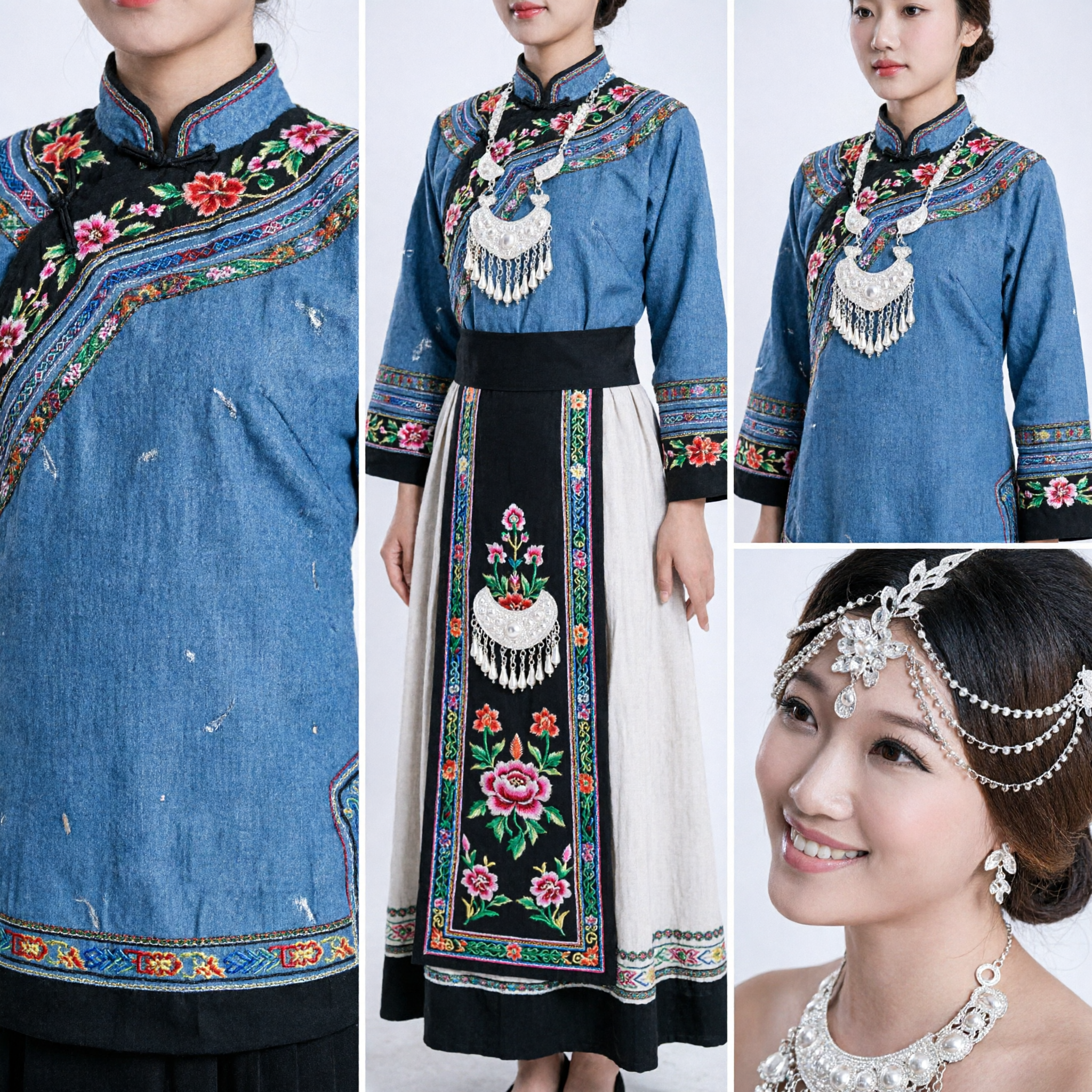 Elegant Silver Rhinestone Matha Patti Side Chain Headpiece for Indian Bridal Wedding Jewelry