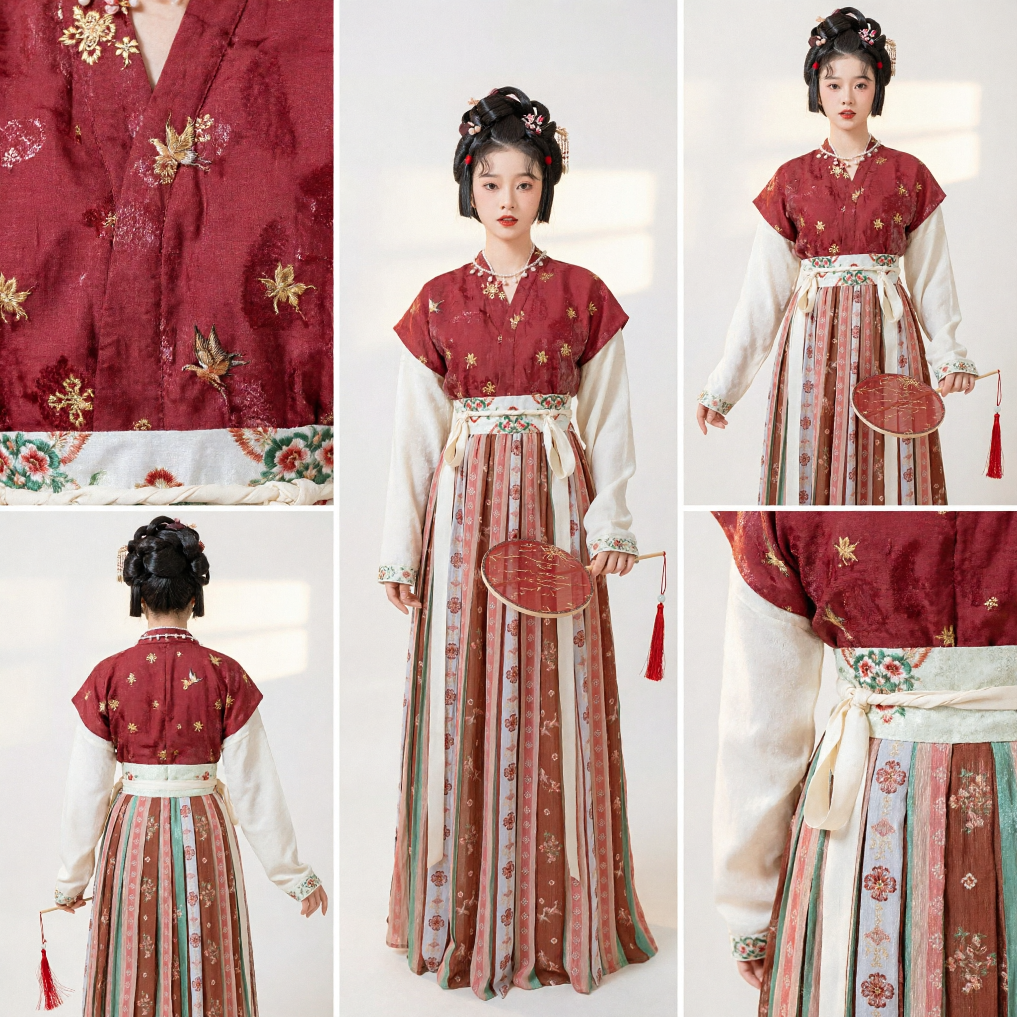 Traditional Chinese Hanfu Dress for Women Tang Dynasty Style Embroidered Ruqun Costume for Festivals and Events